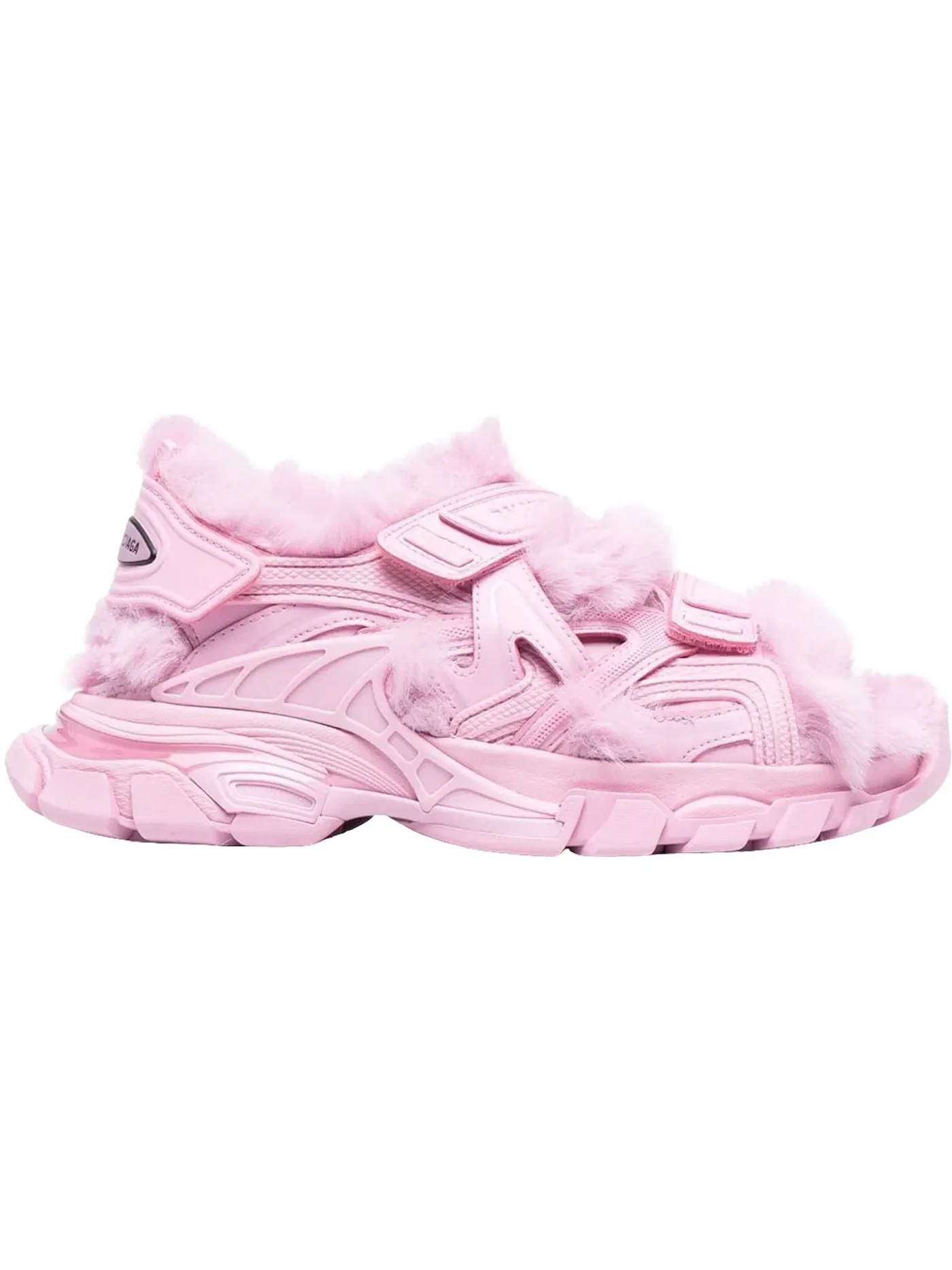 Сандалии женские Balenciaga Track Sandal Fake Fur, искусственный мех
