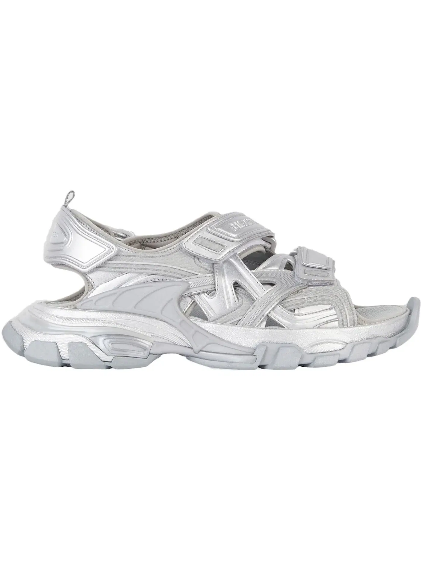 Сандалии мужские Balenciaga Track Sandal, текстильные — изображение 1 из 1, серебряный