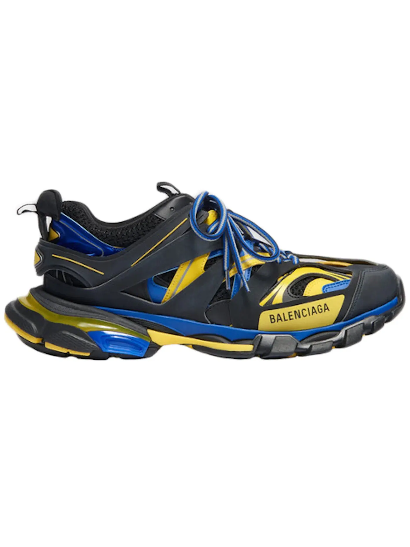 Кроссовки мужские Balenciaga Track Trainer без шнуровки — изображение 1 из 1, черный/желтый