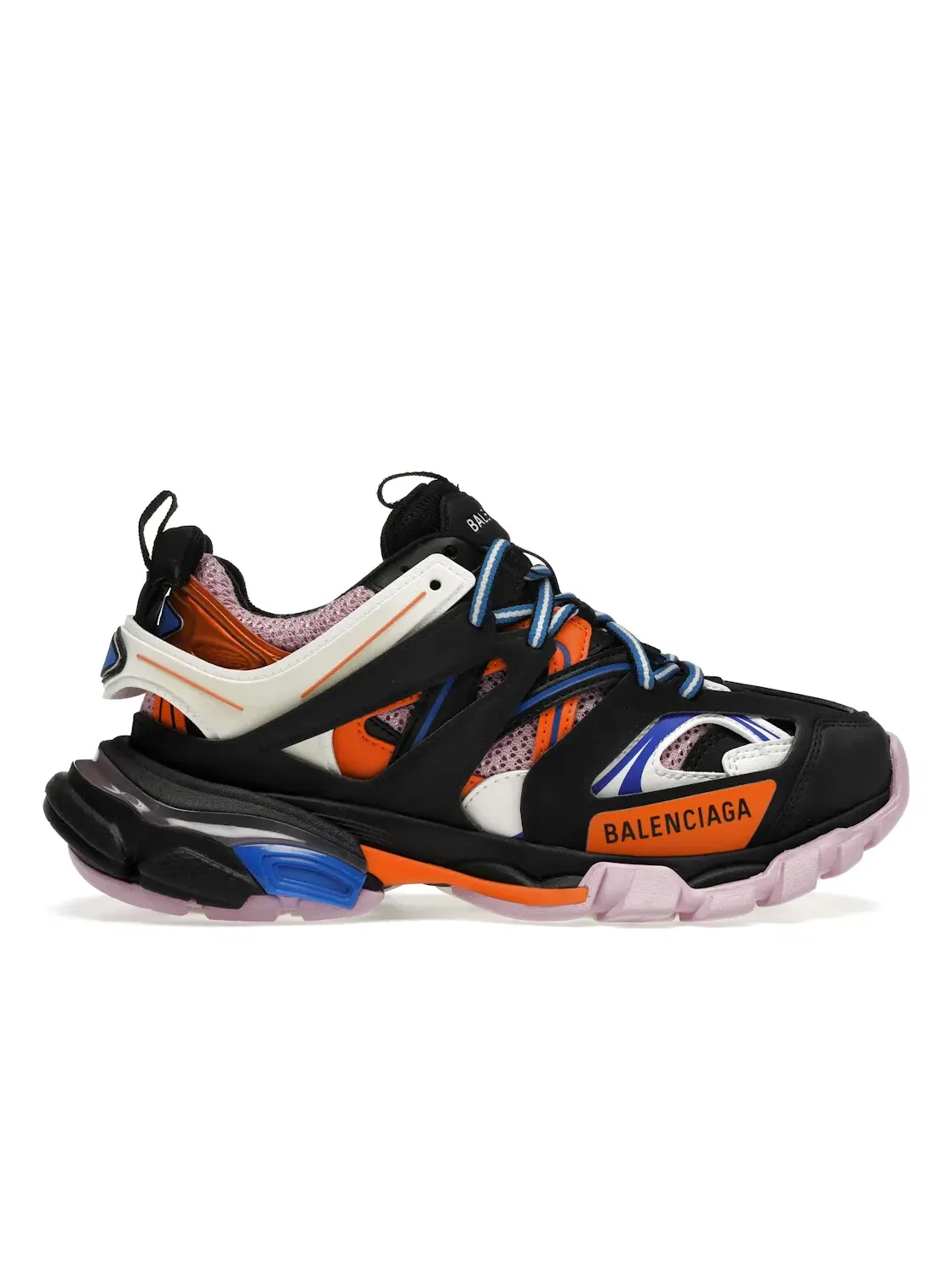 Кроссовки Balenciaga Track Trainers с принтом — изображение 1 из 4, черный/оранжевый/розовый