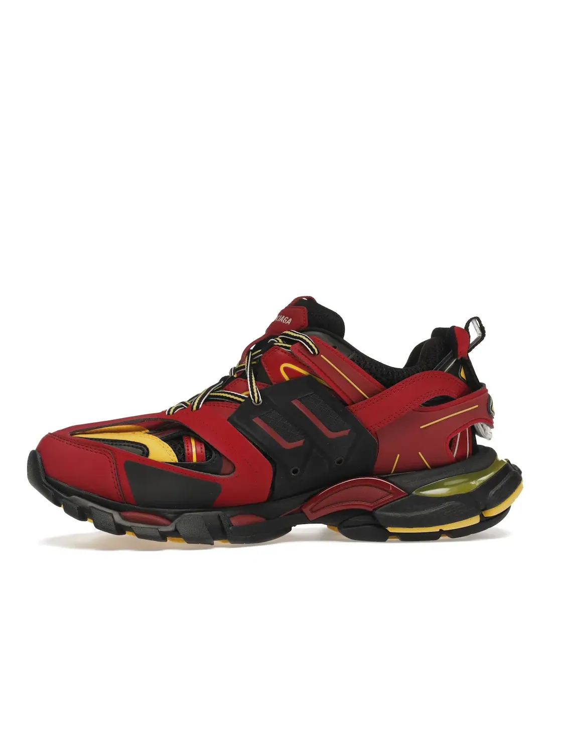 Кроссовки мужские Balenciaga Track Trainers, контрастный дизайн — изображение 3 из 4, черный/бордовый