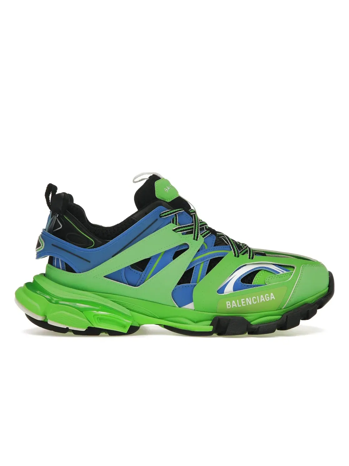 Кроссовки Balenciaga Track Trainers с принтом — изображение 1 из 4, зеленый/синий
