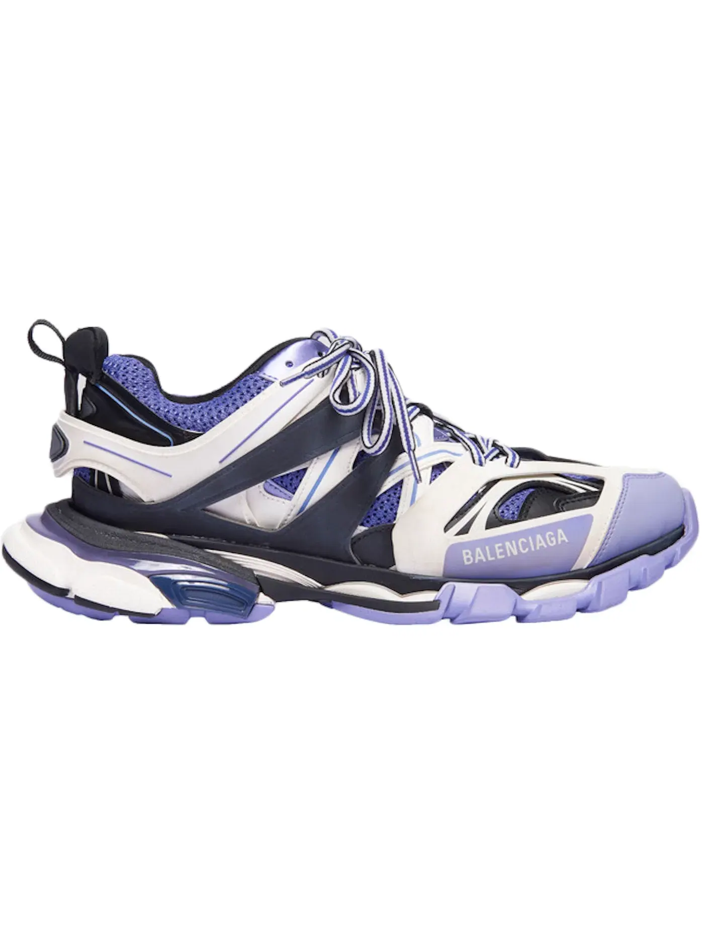 Женские кроссовки с сетчатым верхом Balenciaga Track Trainers — изображение 1 из 1, белый фиолетовый