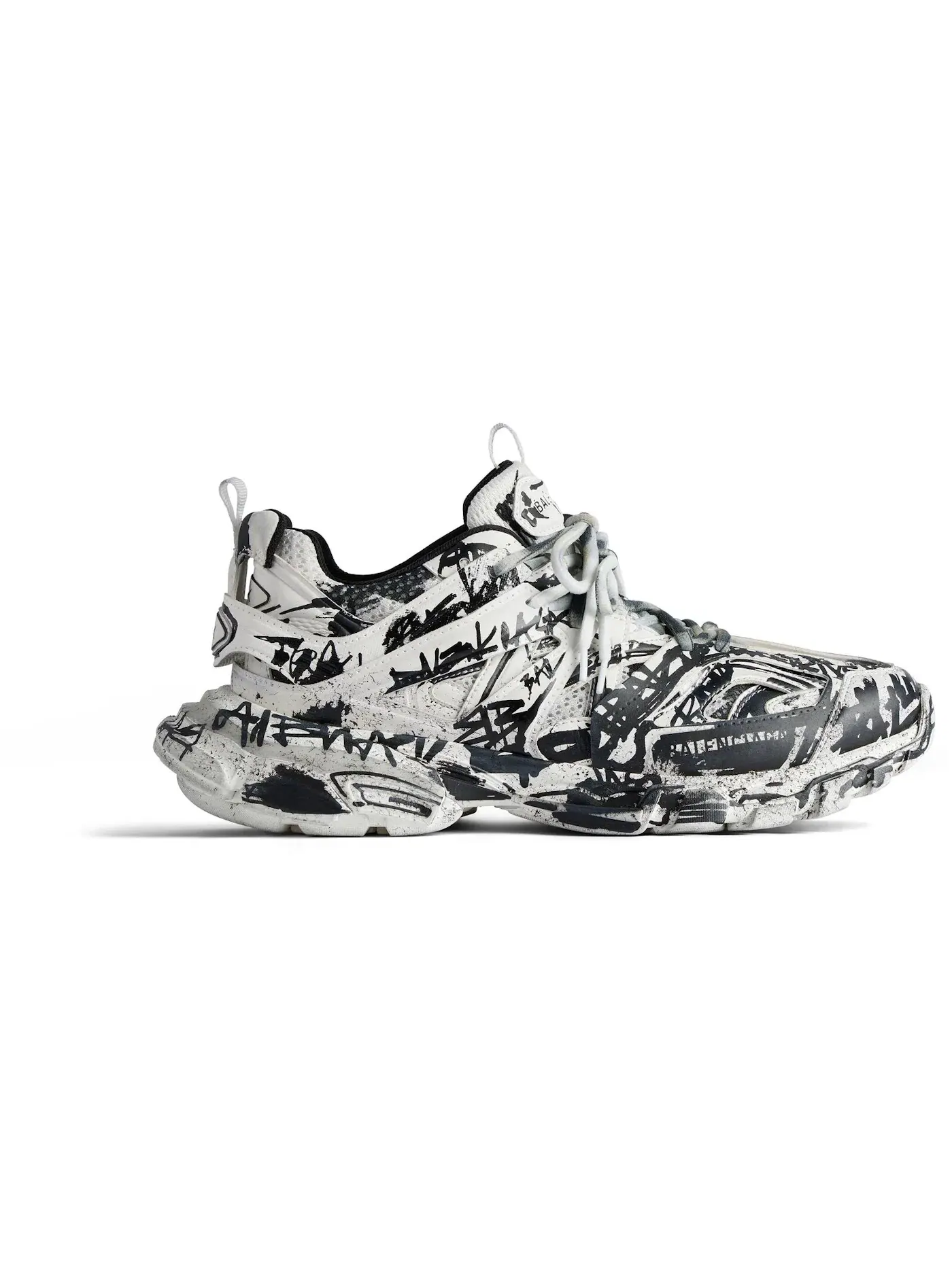 Кроссовки Balenciaga Track с принтом — изображение 1 из 1, белый/черный
