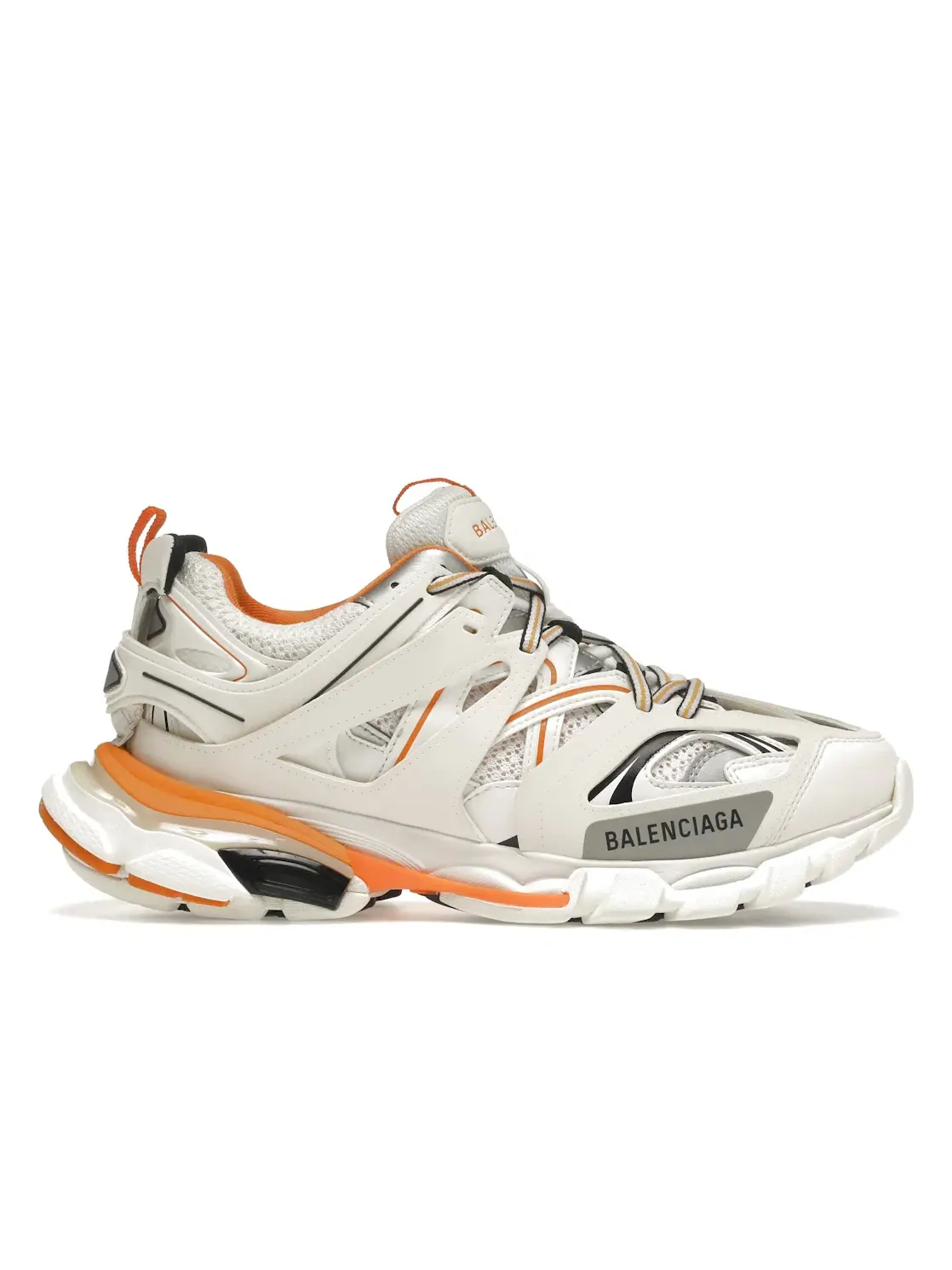 Кроссовки мужские Balenciaga Track White Orange, уникальный дизайн, без каблука — изображение 1 из 4, белый оранжевый