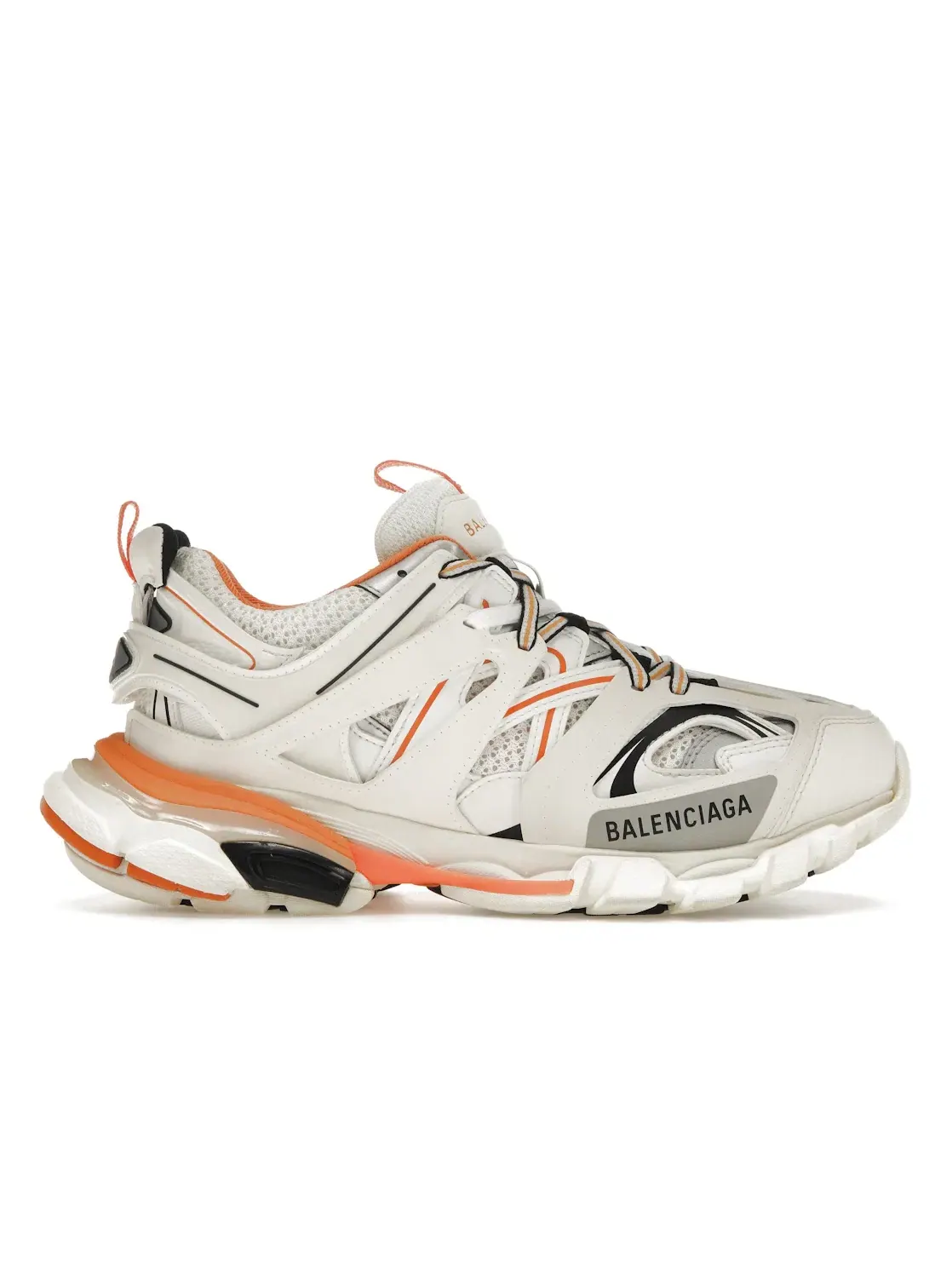 Кроссовки женские Balenciaga Track, с контрастными вставками — изображение 1 из 4, белый оранжевый