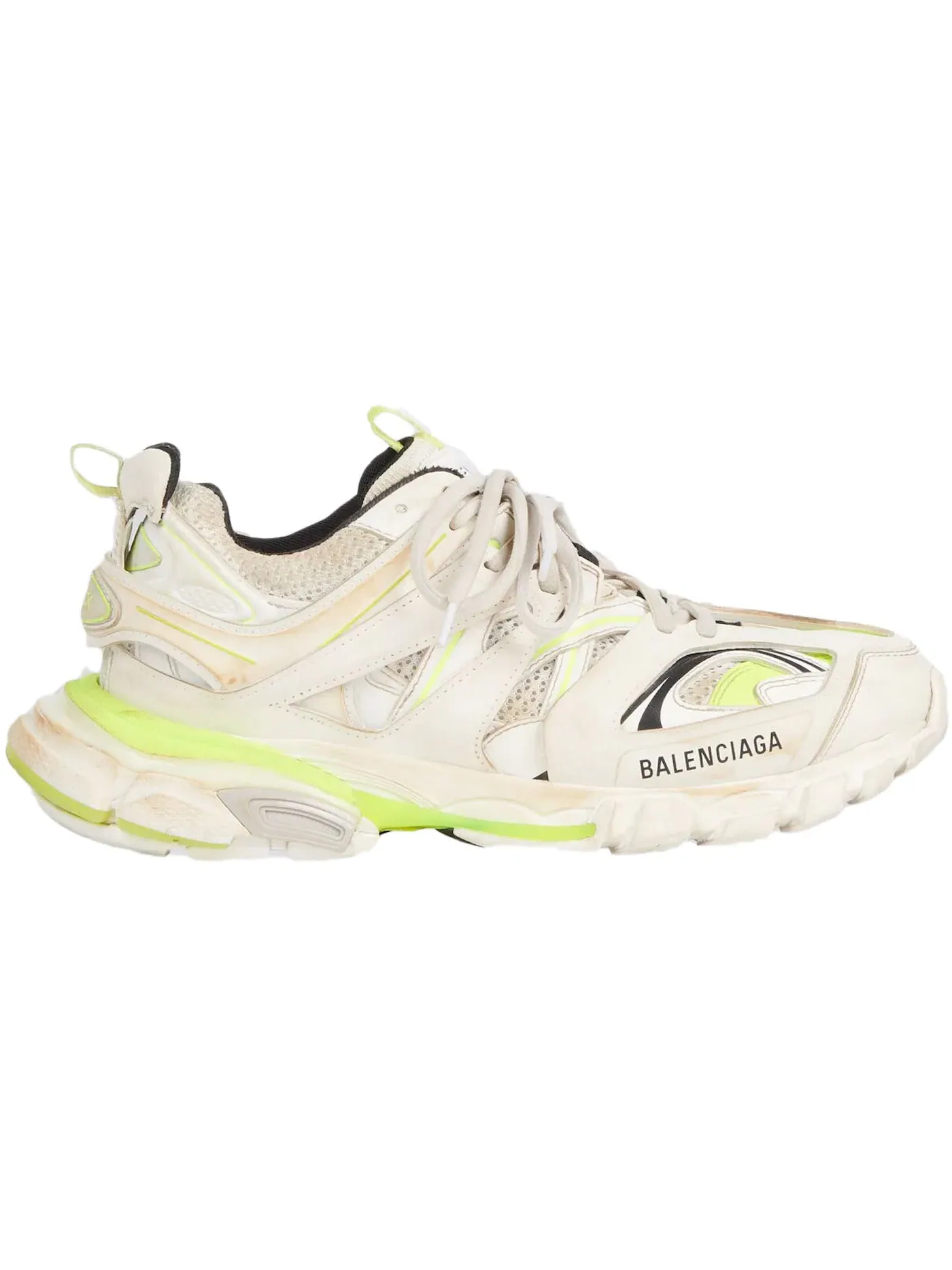 Кроссовки мужские Balenciaga Track Worn Out In, с принтом — изображение 1 из 1, белый/желтый