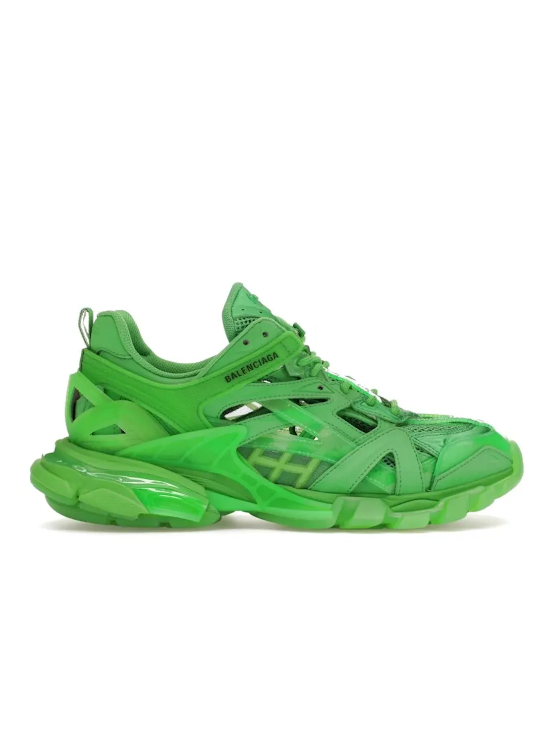 Кроссовки мужские Balenciaga Track.2 Clear Sole, с прозрачной подошвой — изображение 1 из 4, зеленый