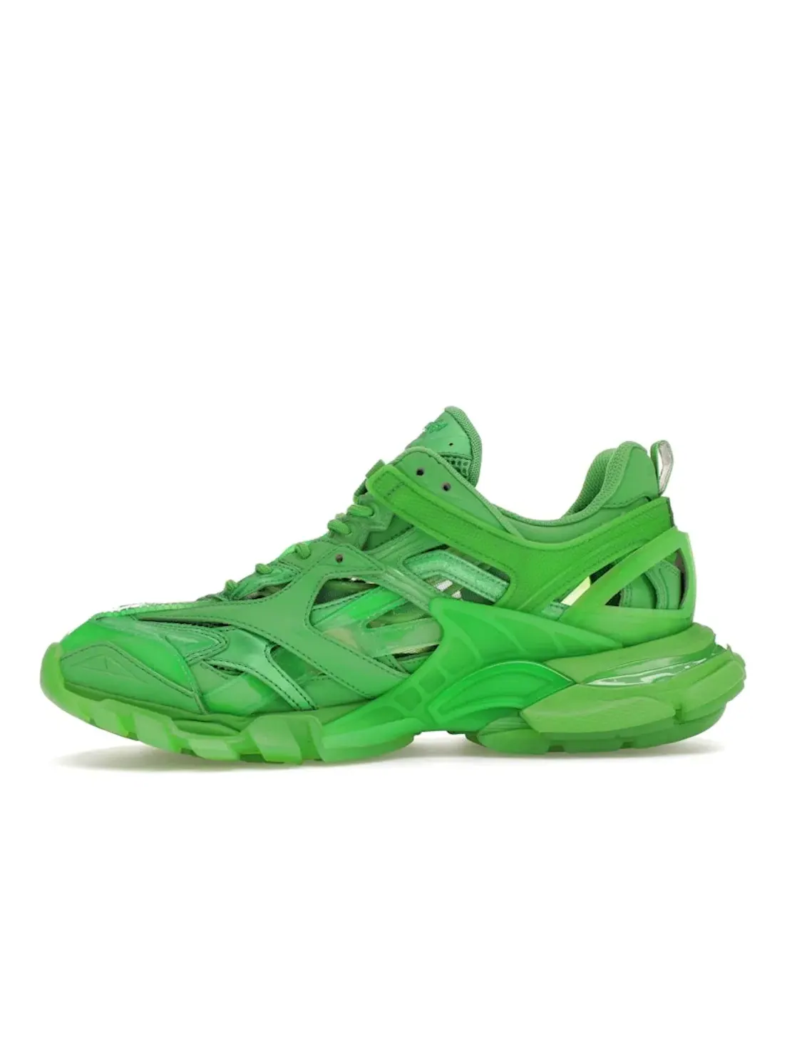 Кроссовки мужские Balenciaga Track.2 Clear Sole, с прозрачной подошвой — изображение 3 из 4, зеленый