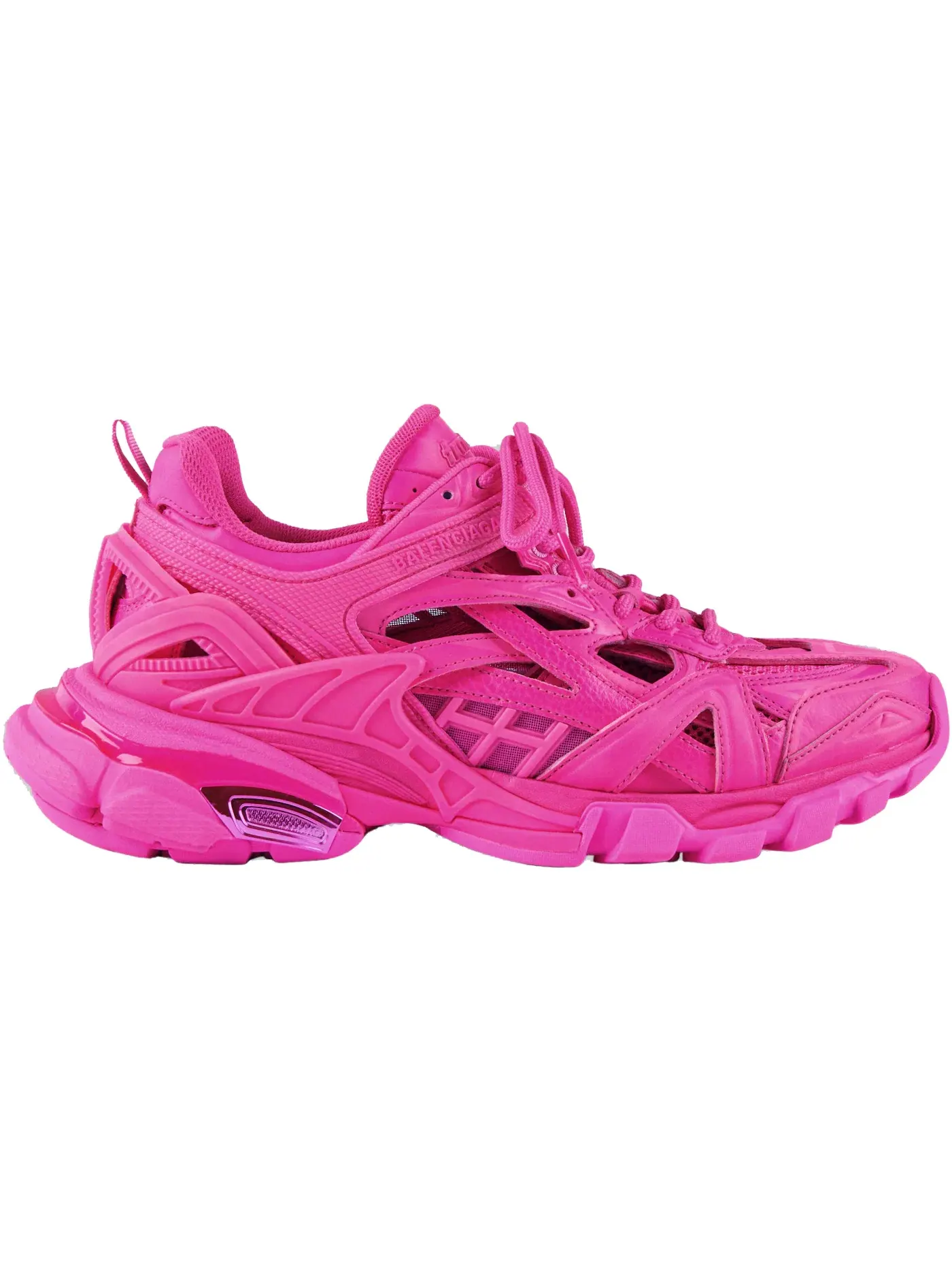 Кроссовки женские Balenciaga Track.2 с принтом — изображение 1 из 1, розовый