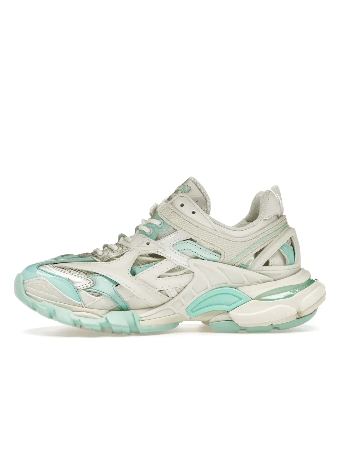 Кроссовки женские Balenciaga Track.2 с принтом — изображение 3 из 4, зеленый/кремовый