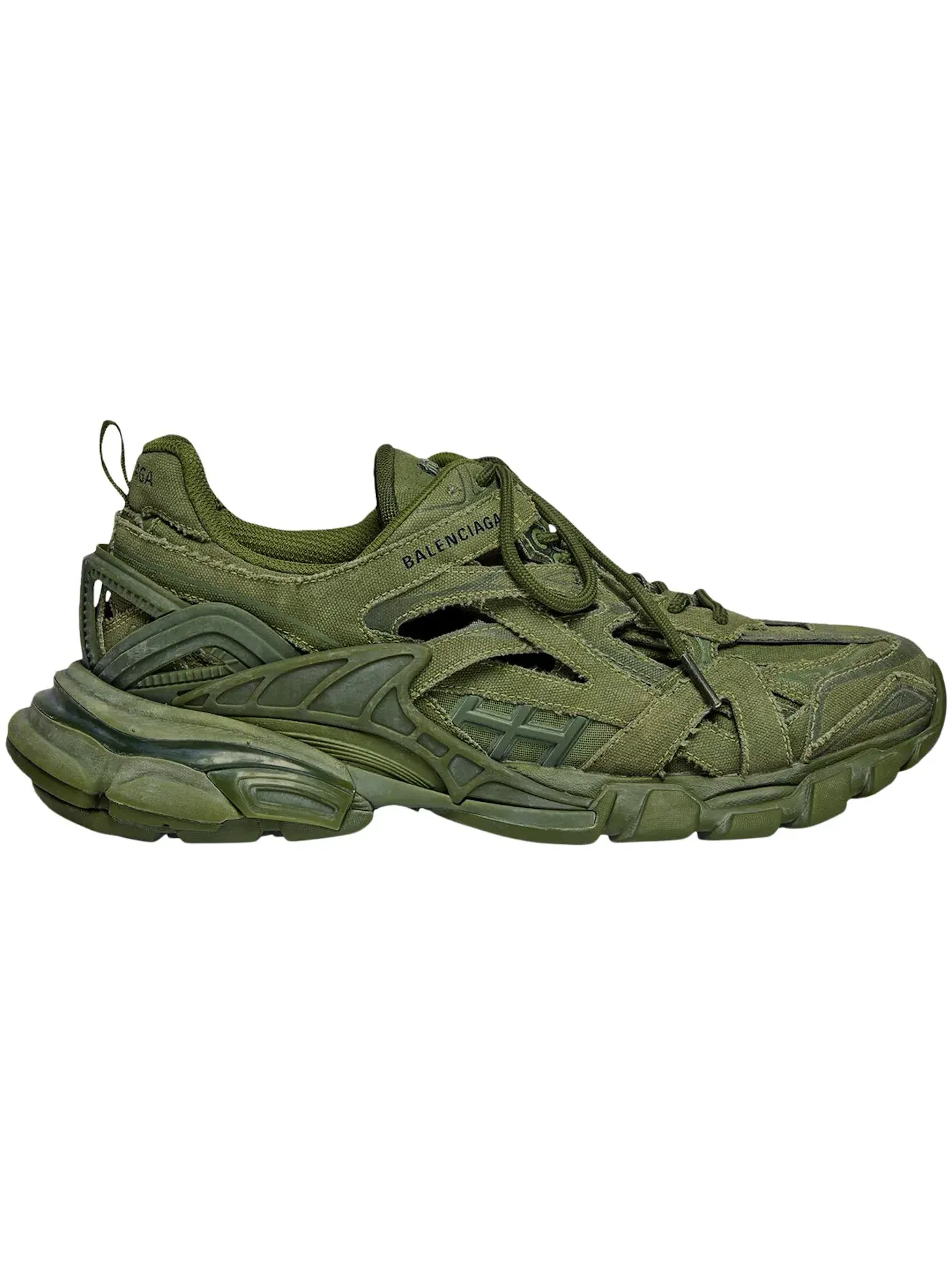Кроссовки женские Balenciaga Track.2 с принтом — изображение 1 из 1, зеленый