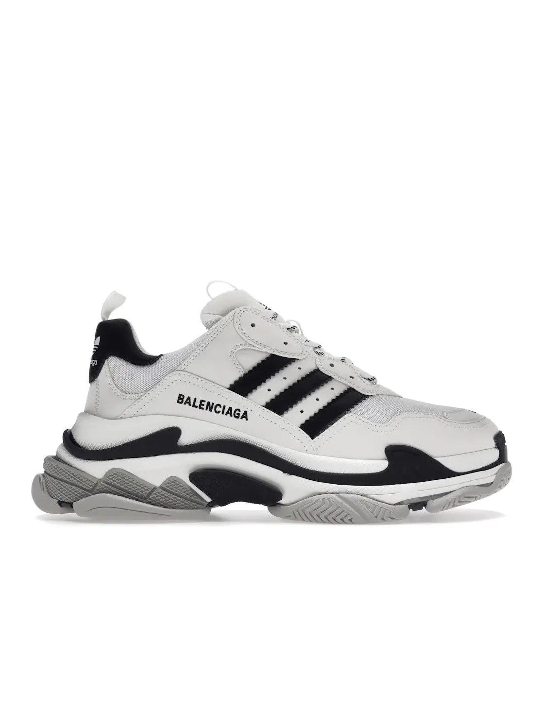 Кроссовки Balenciaga x Adidas Triple S, коллаборация — изображение 1 из 4, белый/черный