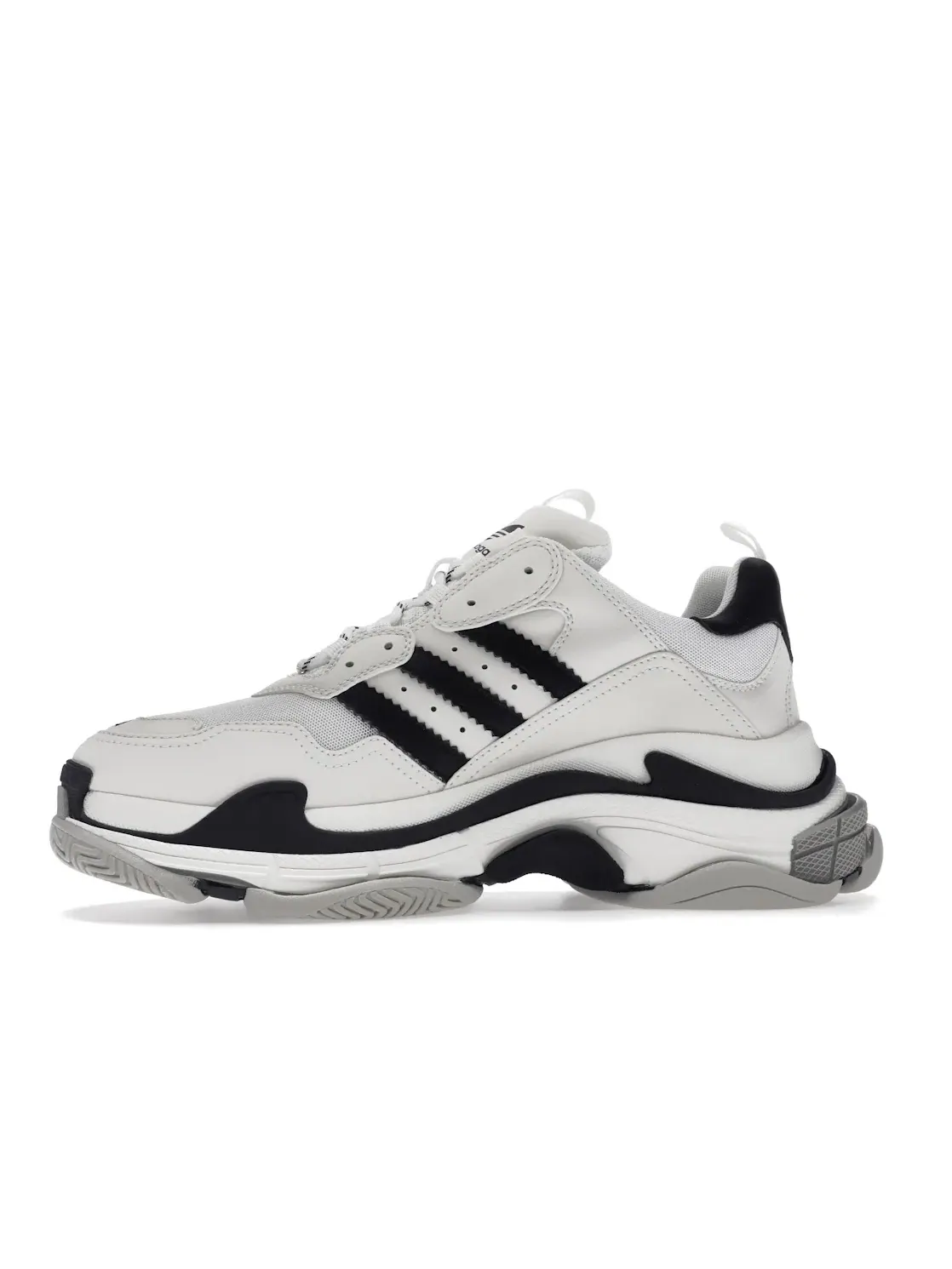 Кроссовки Balenciaga x Adidas Triple S, коллаборация — изображение 3 из 4, белый/черный