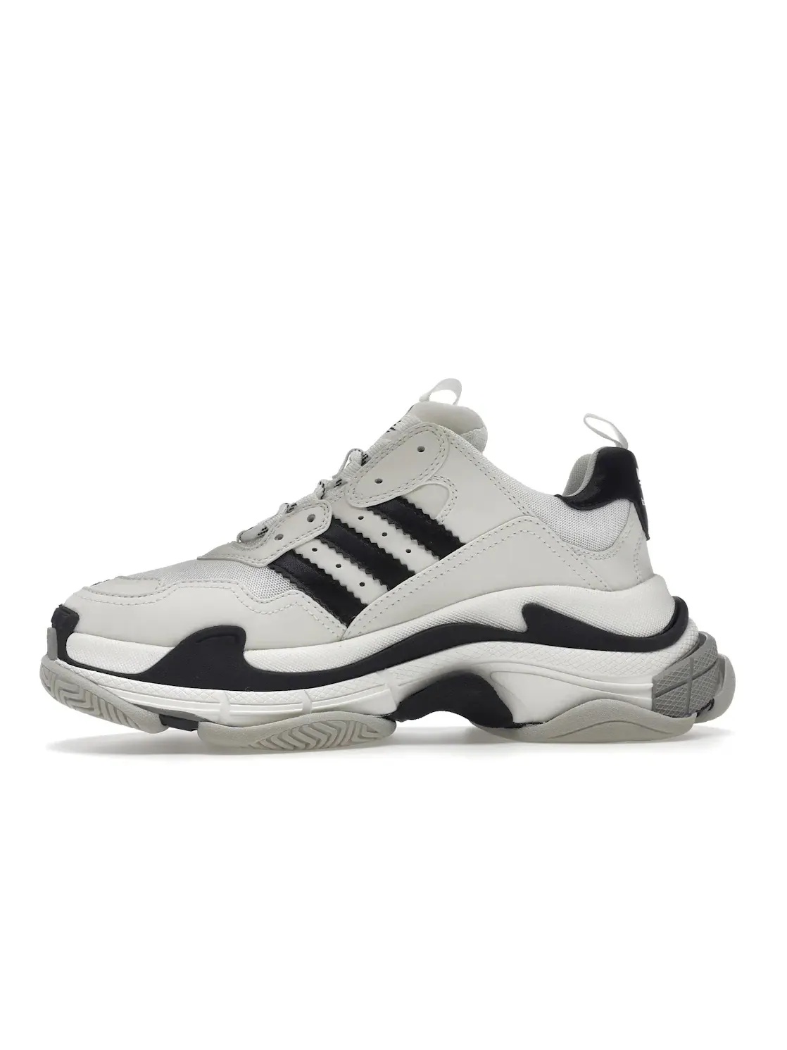Кроссовки женские Balenciaga x Adidas Triple S, с принтом — изображение 3 из 4, белый/черный