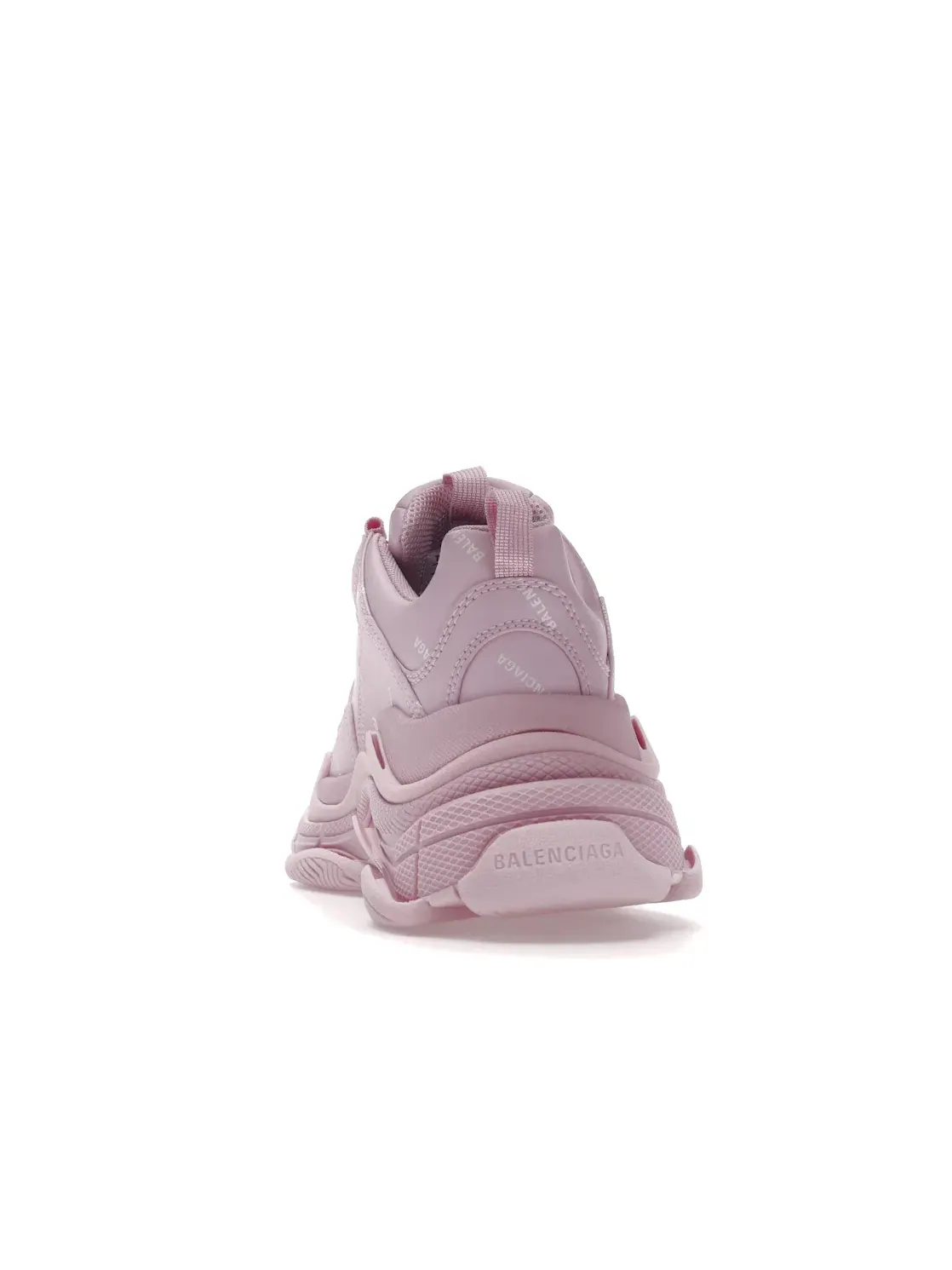 Кроссовки женские Balenciaga Triple S All Over, с принтом — изображение 4 из 4, беловато-розовый