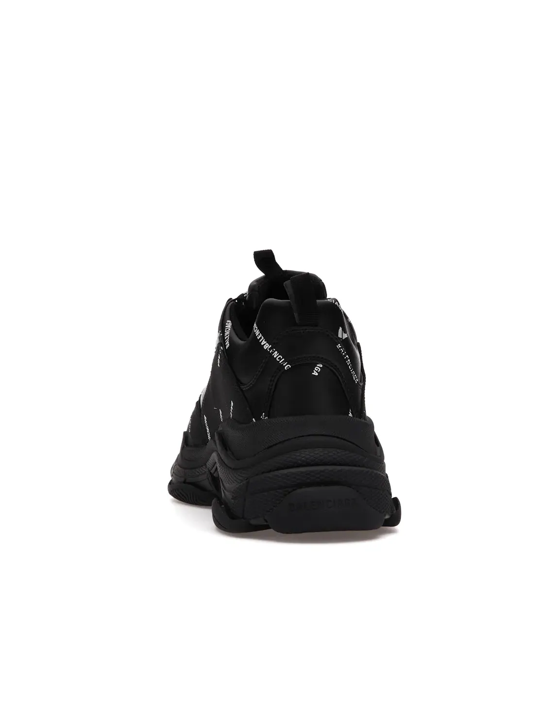 Кроссовки мужские Balenciaga Triple S Allover Logo Black, с принтом — изображение 4 из 4, черный