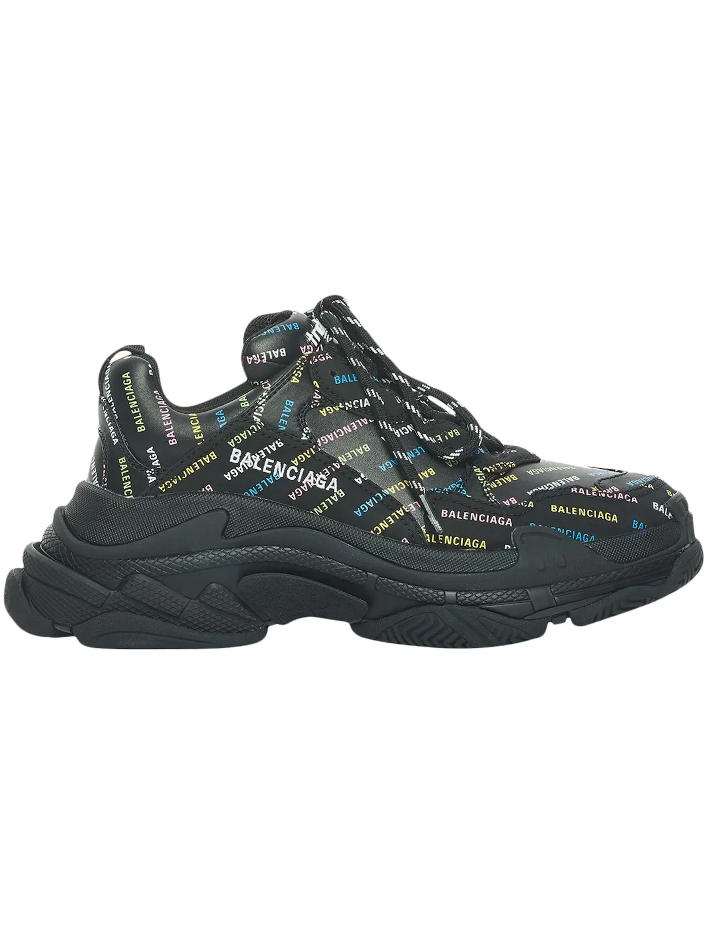 Кроссовки мужские Balenciaga Triple S AllOver Logo — изображение 1 из 1, черный мульти