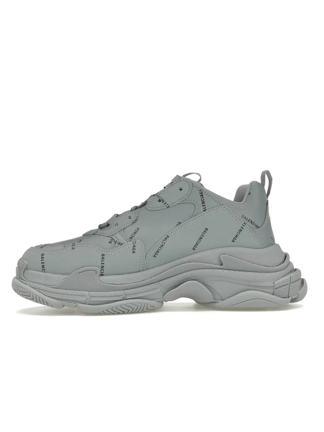 Кроссовки мужские Balenciaga Triple S AllOver Logo — изображение 3 из 4, серый черный