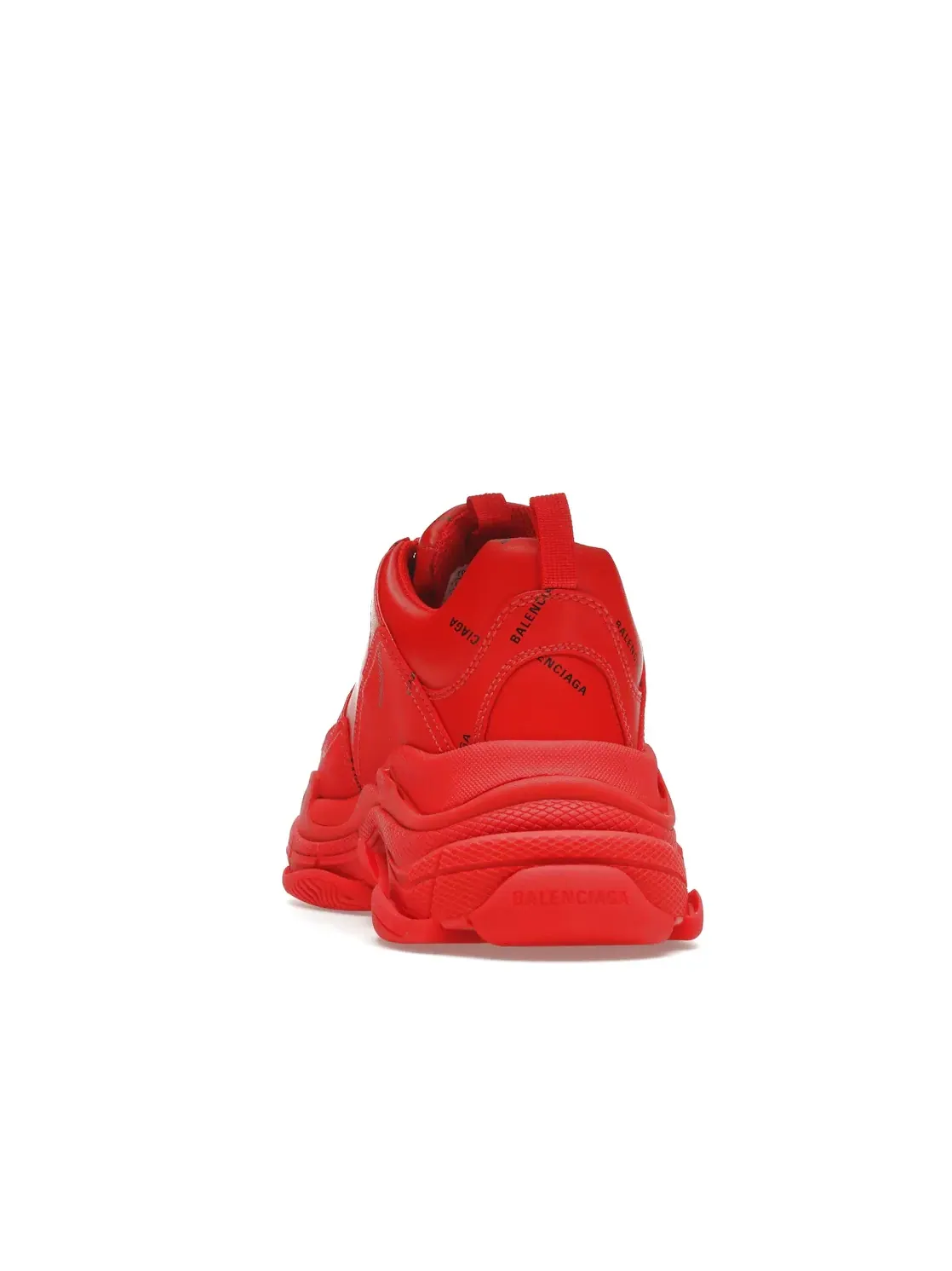 Кроссовки Balenciaga Triple S с принтом Allover Logo — изображение 4 из 4, красно-черный