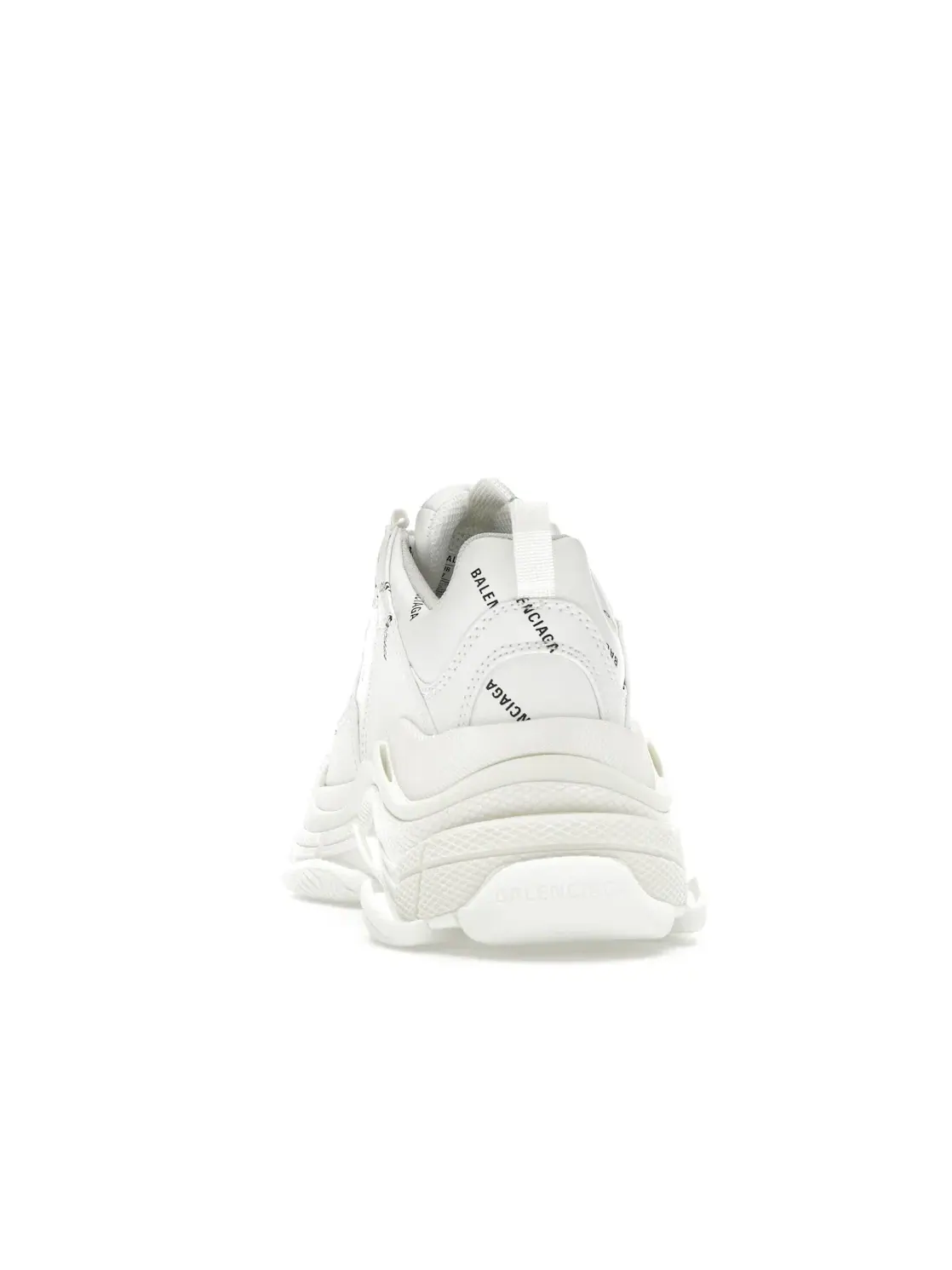 Кроссовки женские Balenciaga Triple S с принтом Allover Logo — изображение 4 из 4, белый/черный