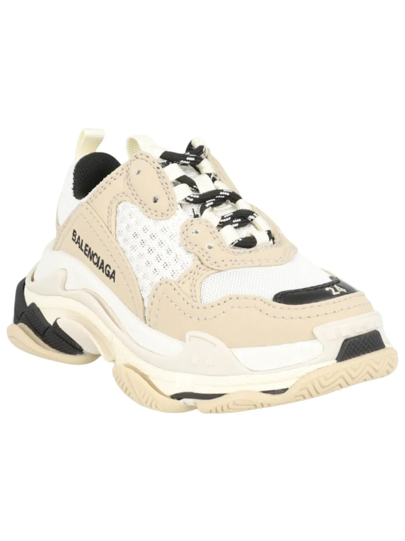 Детские кроссовки Balenciaga Triple S, массивная подошва — изображение 2 из 3, бежевый
