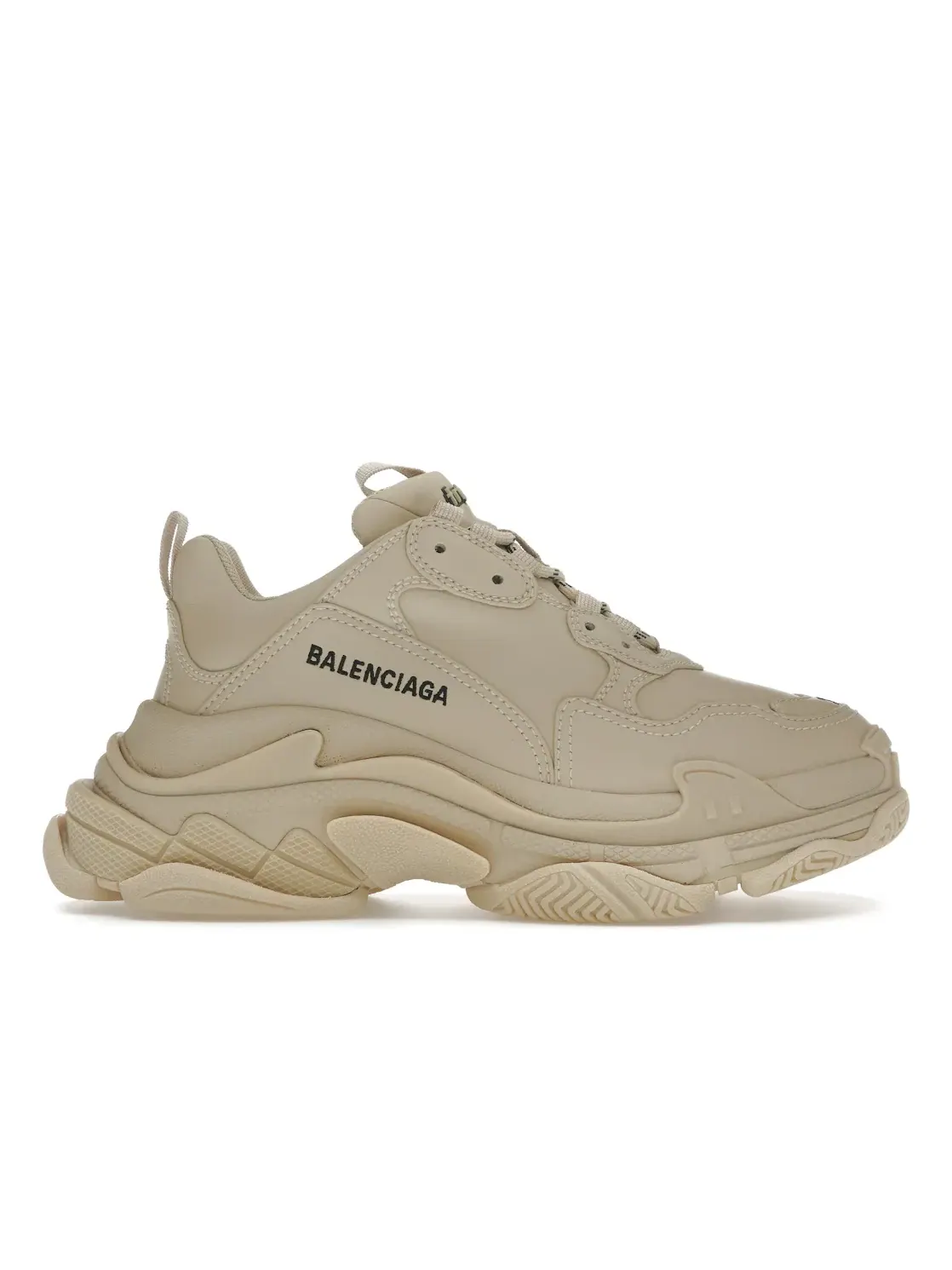 Кроссовки женские Balenciaga Triple S, с массивной подошвой — изображение 1 из 4, бежевый/черный