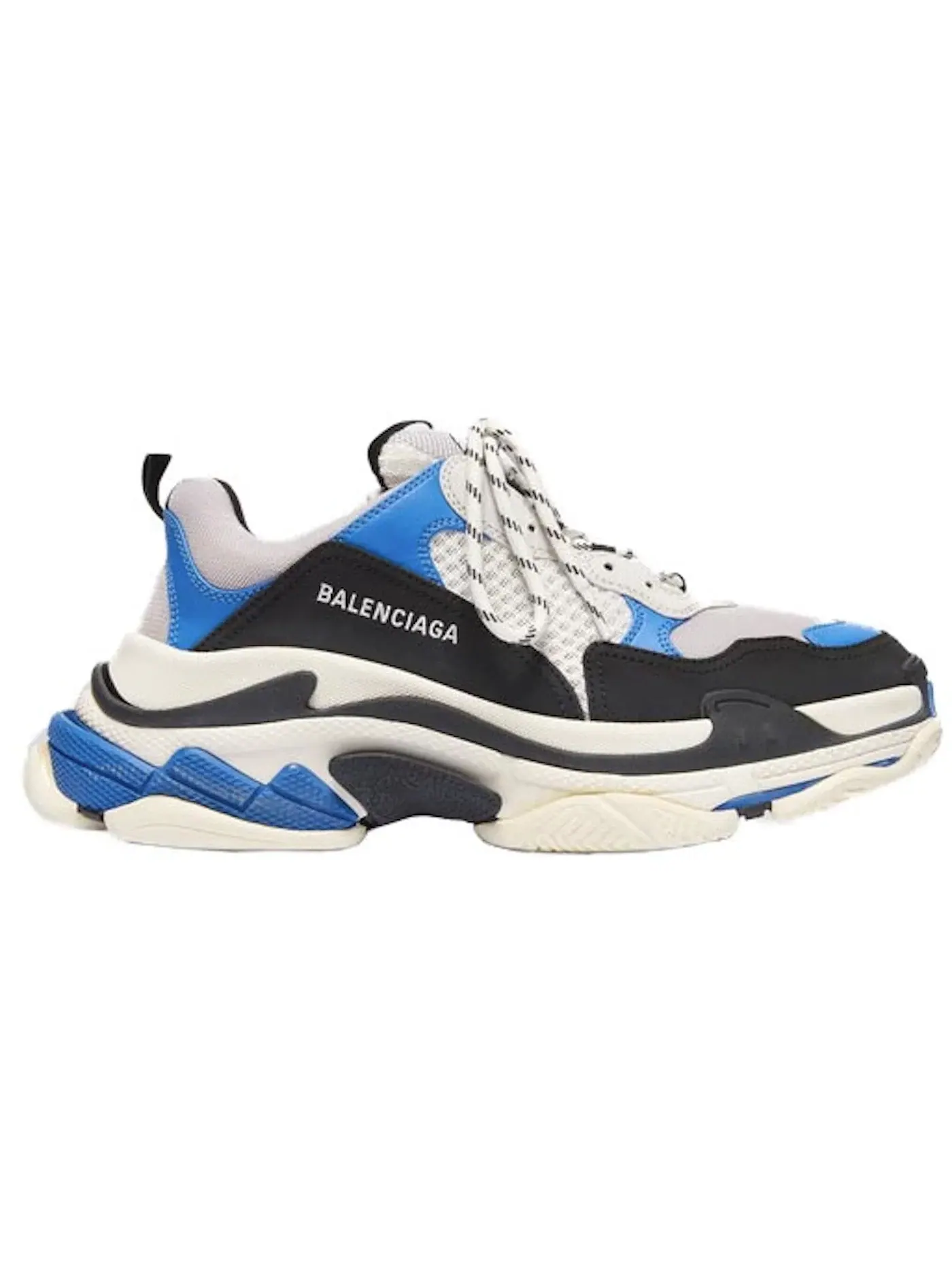 Кроссовки мужские Balenciaga Triple S, с массивной подошвой — изображение 1 из 1, черный/синий/белый