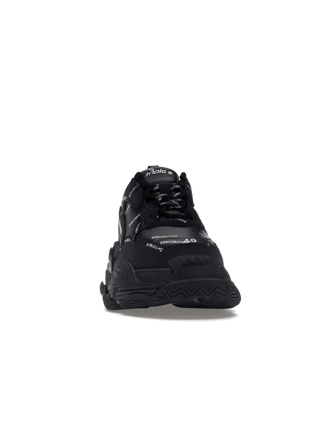 Кроссовки женские Balenciaga Triple S, с логотипом — изображение 2 из 4, черный