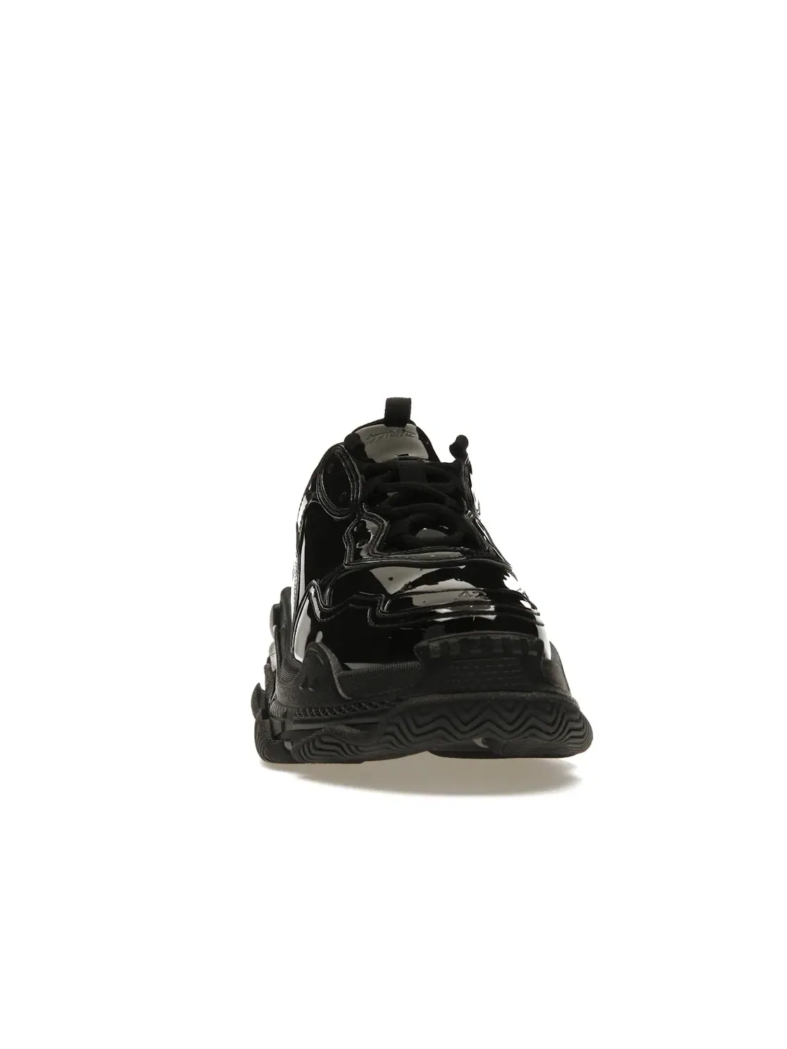 Кроссовки мужские Balenciaga Triple S, с патентованным верхом — изображение 2 из 4, черный