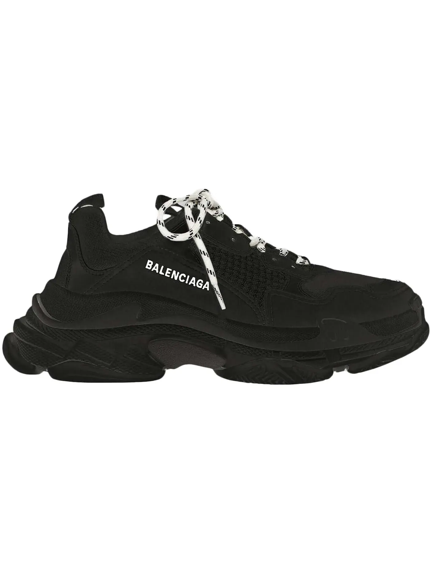 Кроссовки женские Balenciaga Triple S на платформе — изображение 1 из 1, черный/белый