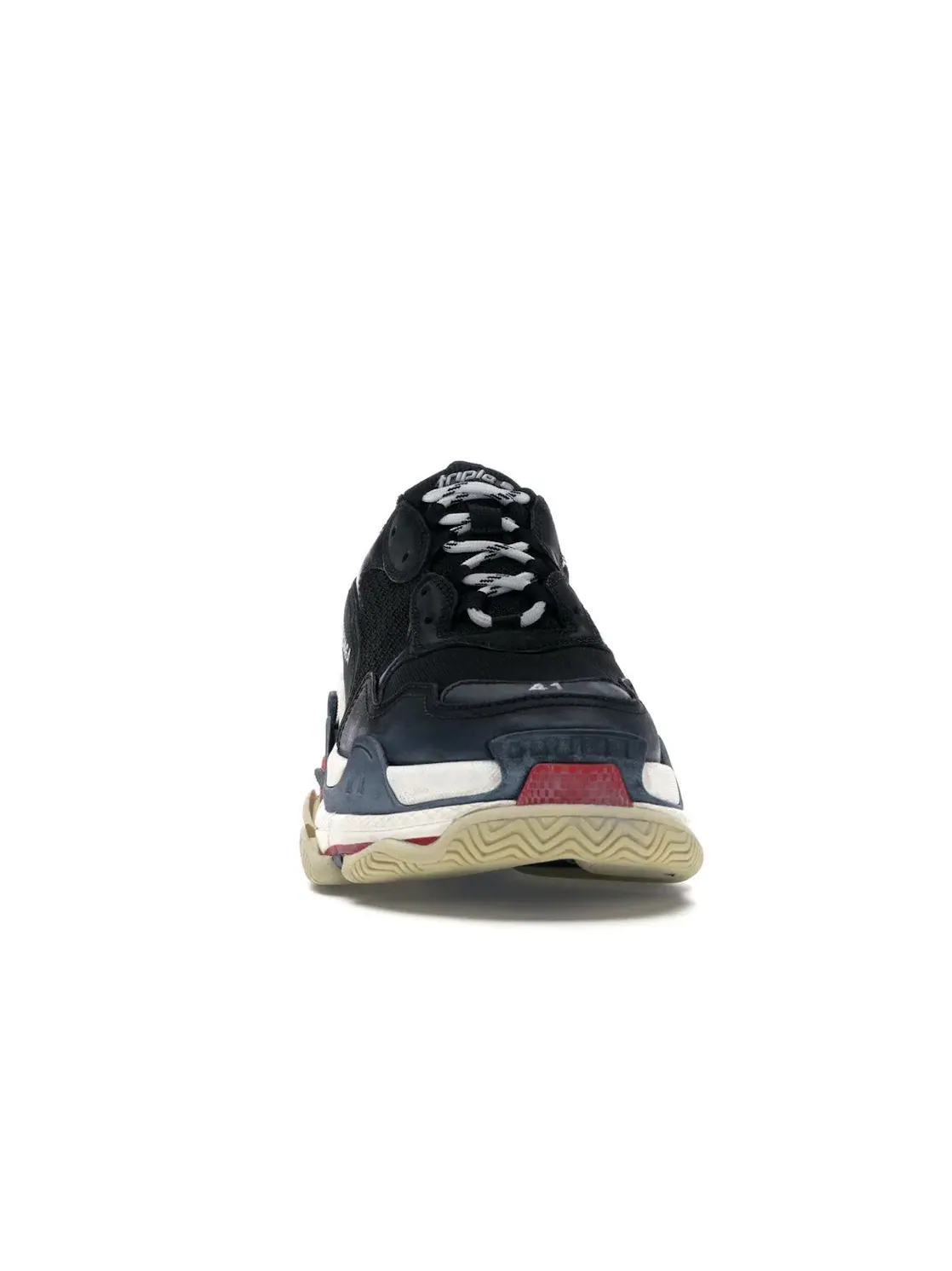 Кроссовки мужские Balenciaga Triple S, с принтом — изображение 2 из 4, черный/белый-красный