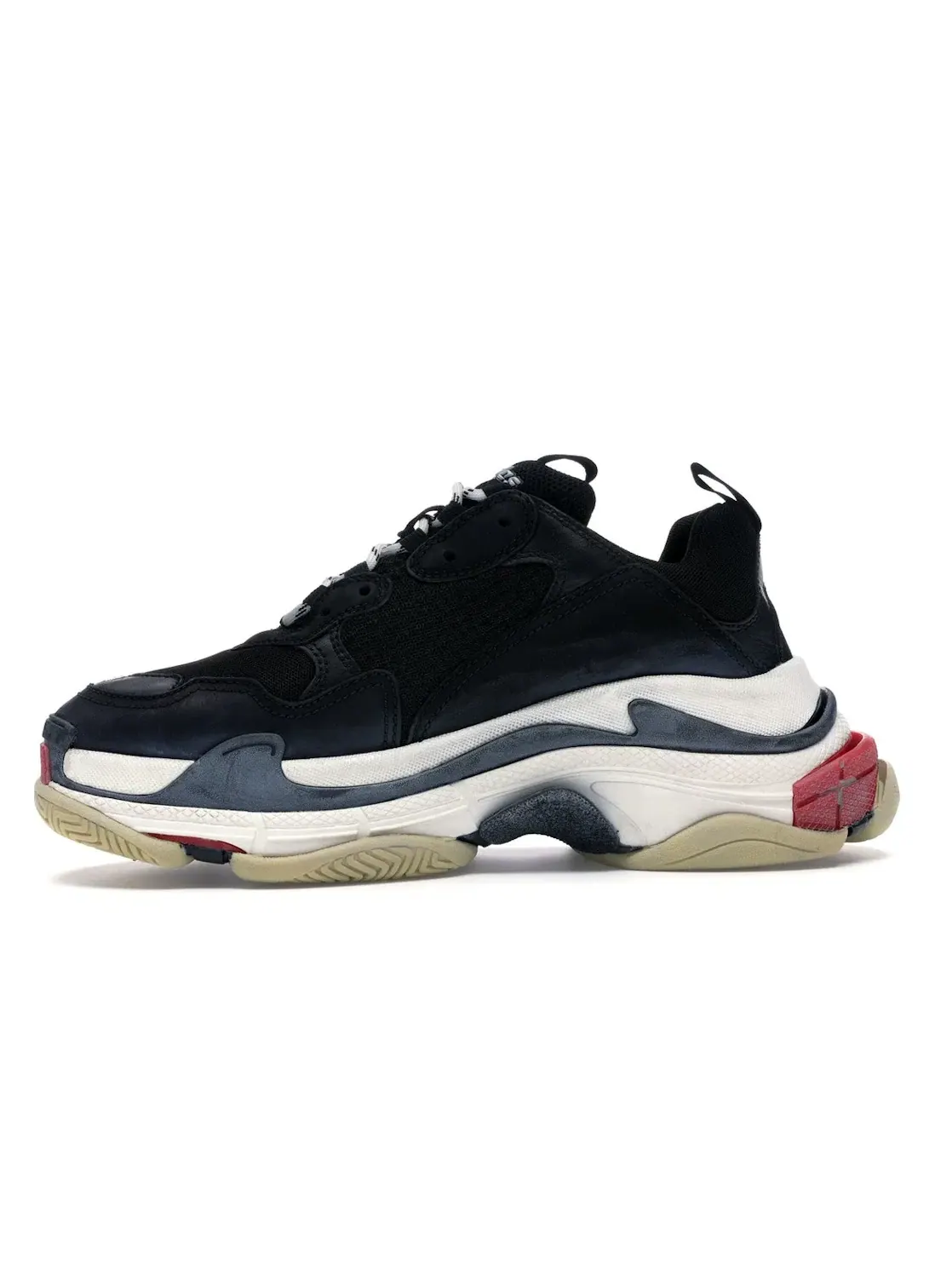 Кроссовки мужские Balenciaga Triple S, с принтом — изображение 3 из 4, черный/белый-красный