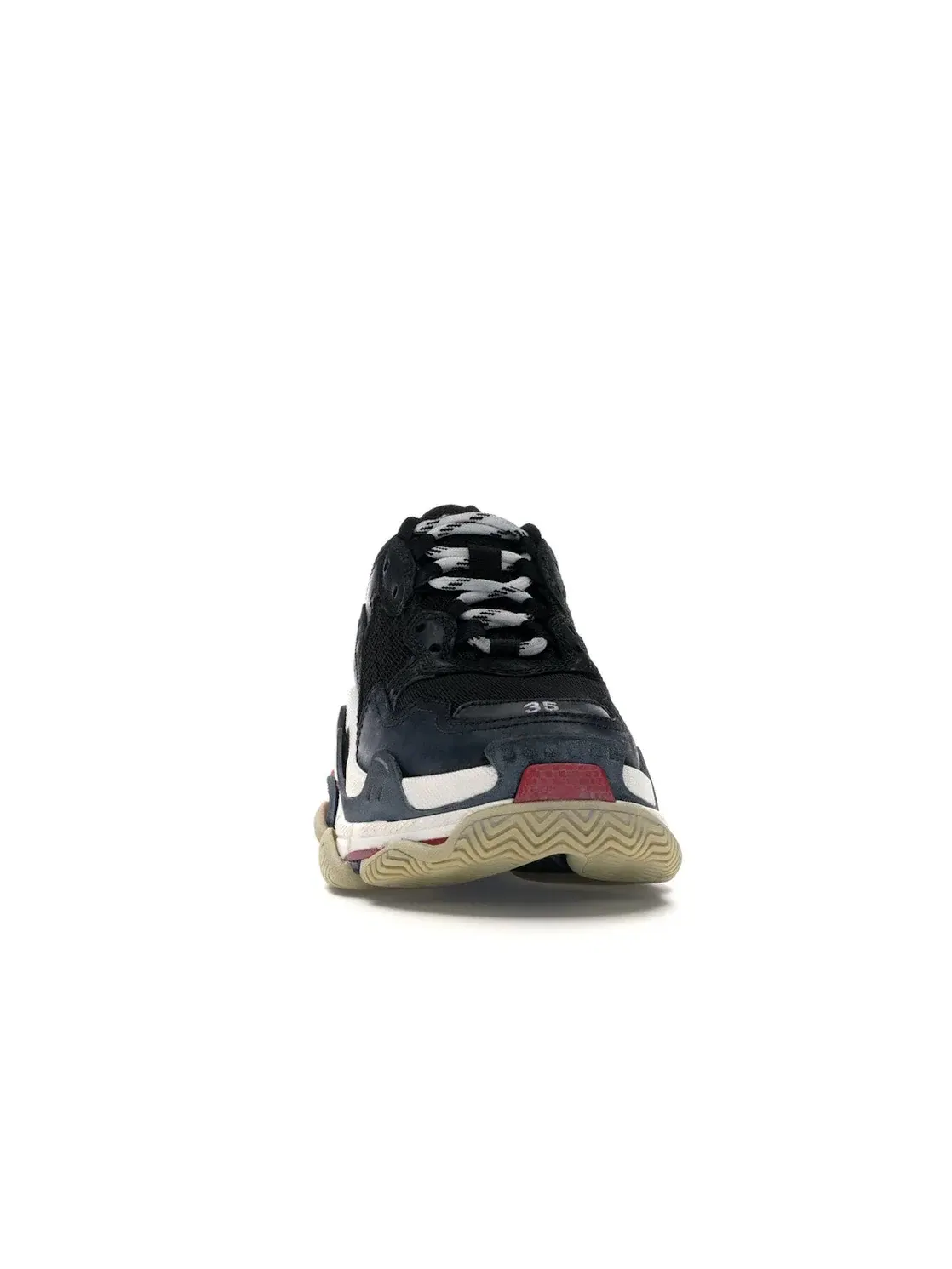 Кроссовки женские Balenciaga Triple S, массивная подошва — изображение 2 из 4, черный/белый-красный