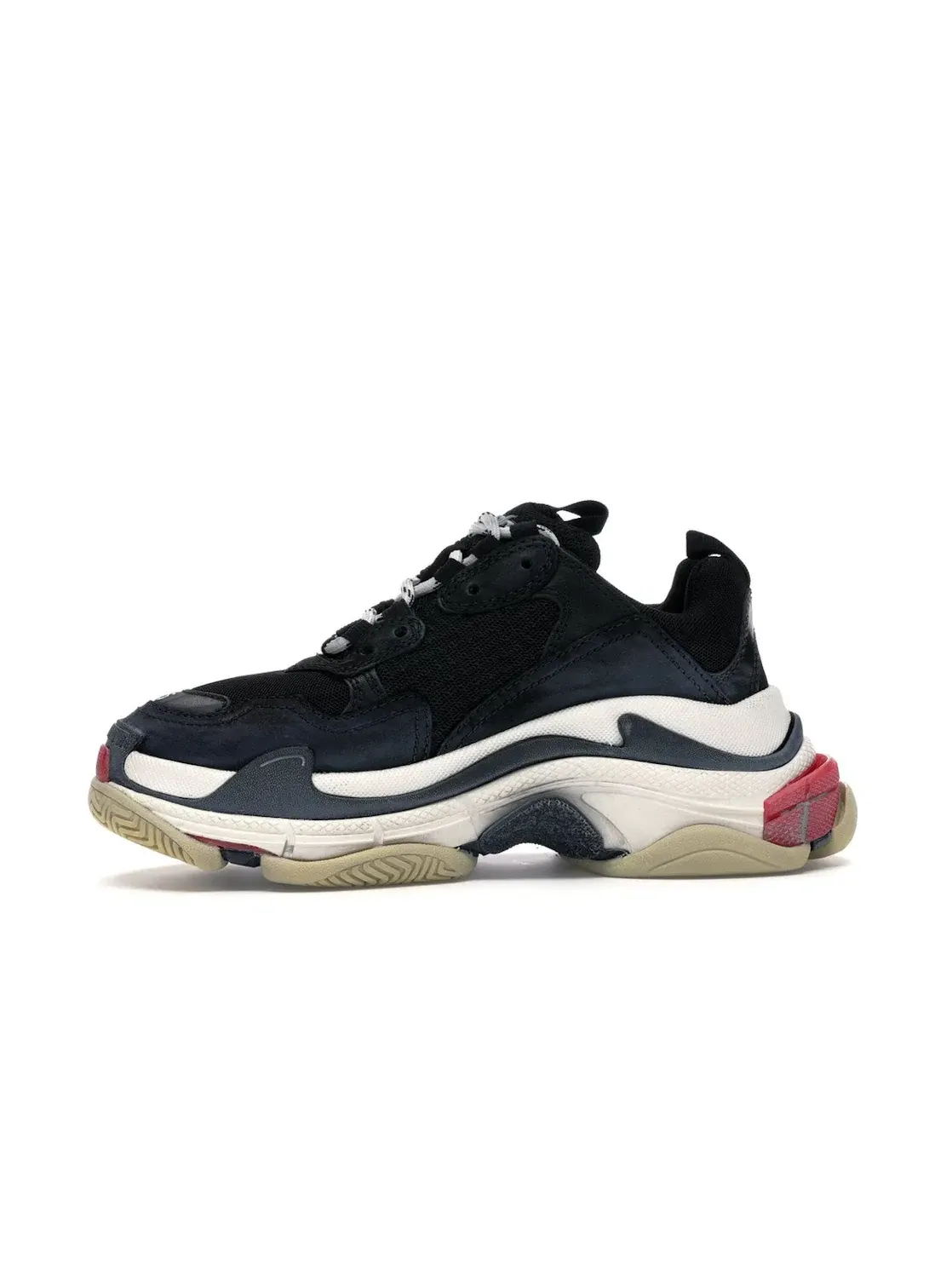 Кроссовки женские Balenciaga Triple S, массивная подошва — изображение 3 из 4, черный/белый-красный