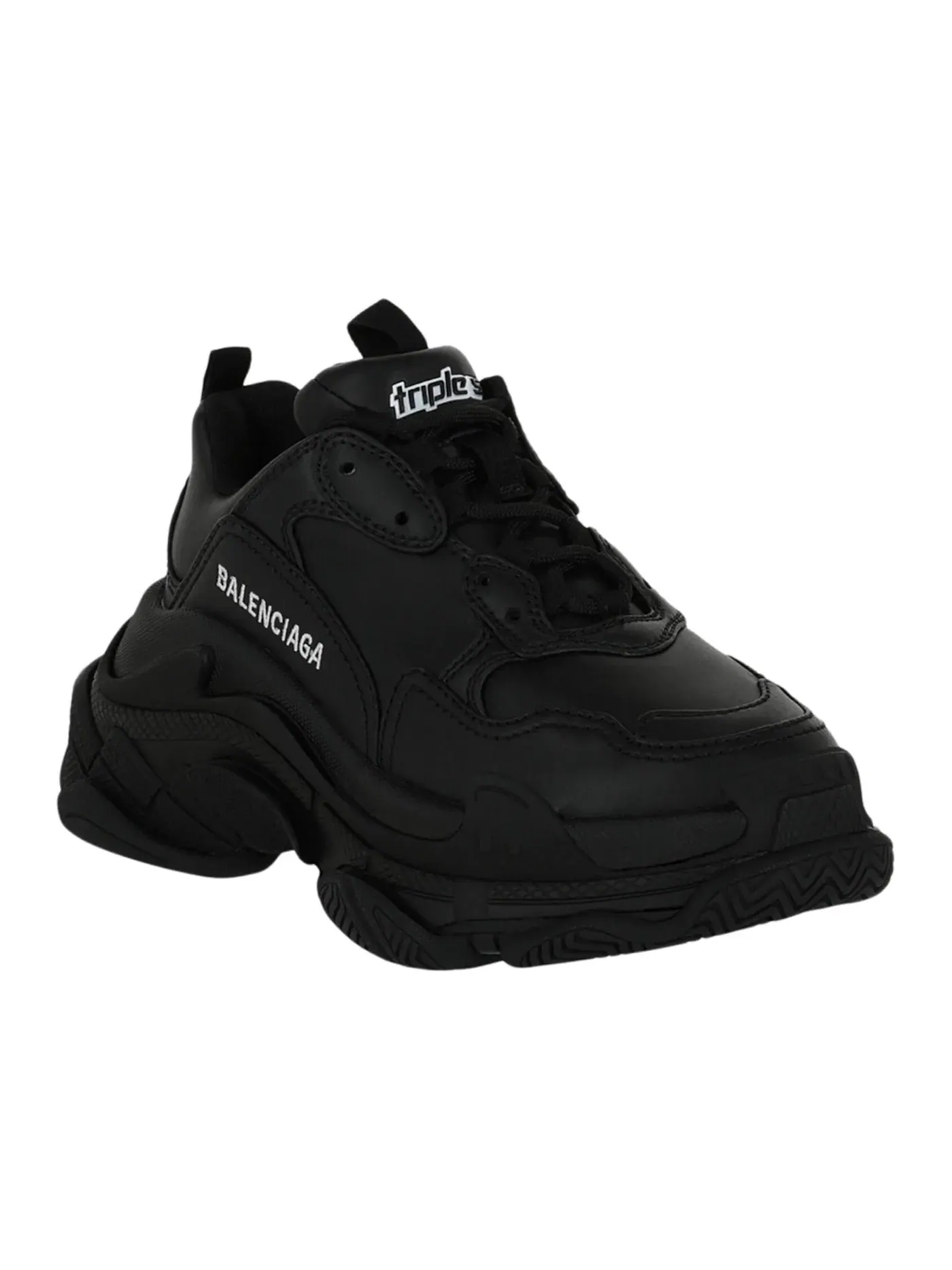 Кроссовки женские Balenciaga Triple S, массивный силуэт — изображение 2 из 3, черный