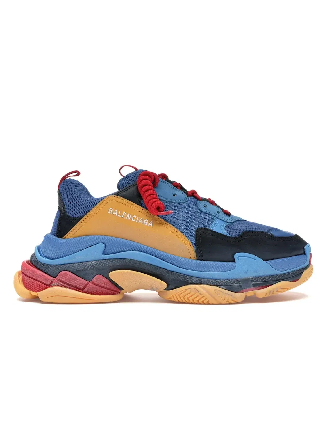 Кроссовки мужские Balenciaga Triple S, с массивной подошвой — изображение 1 из 4, синий оранжевый