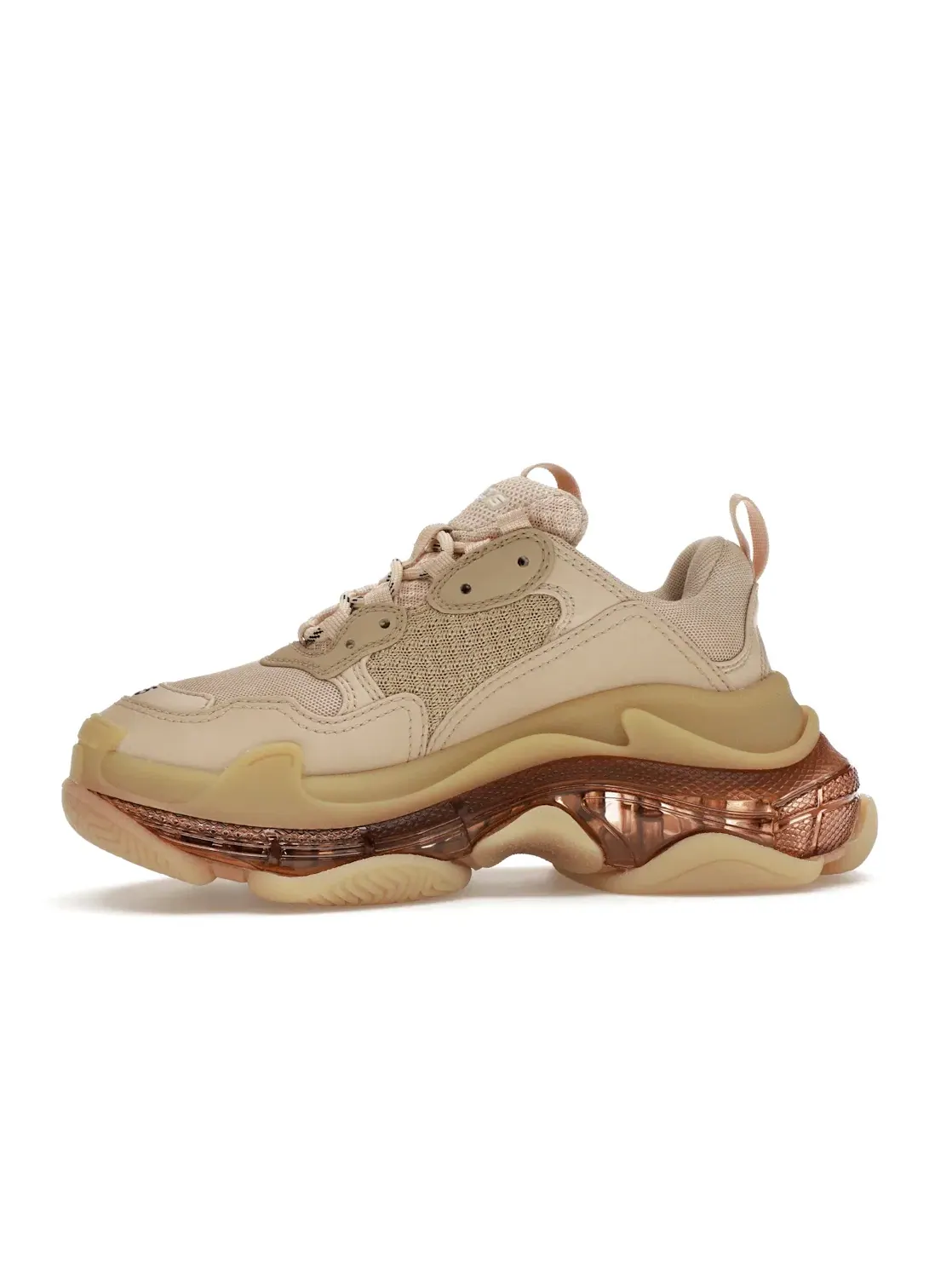 Кроссовки женские Balenciaga Triple S Clear Sole — изображение 3 из 4, бежевый
