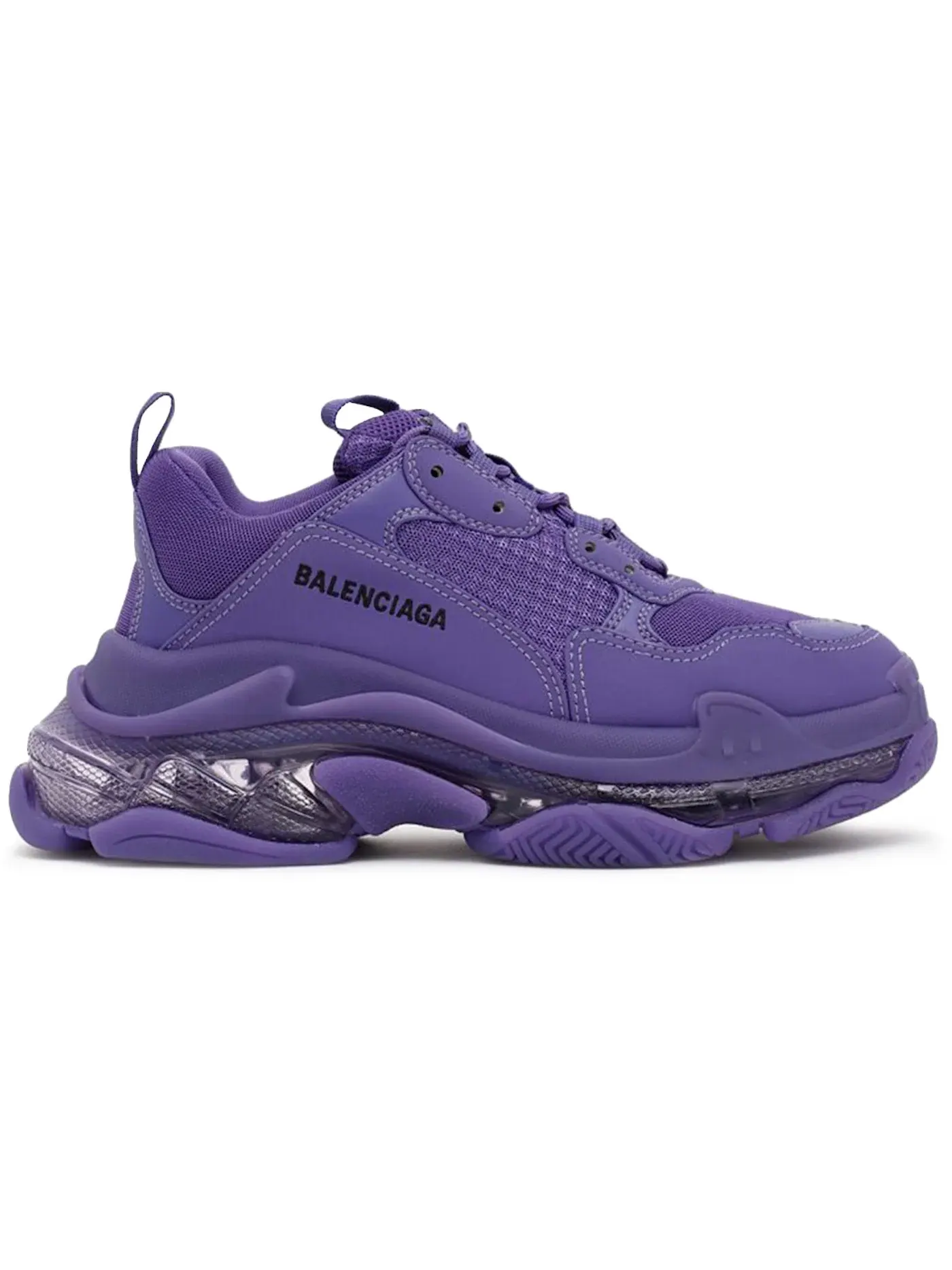 Кроссовки Balenciaga Triple S Clear Sole — изображение 1 из 1, глубокий фиолетовый