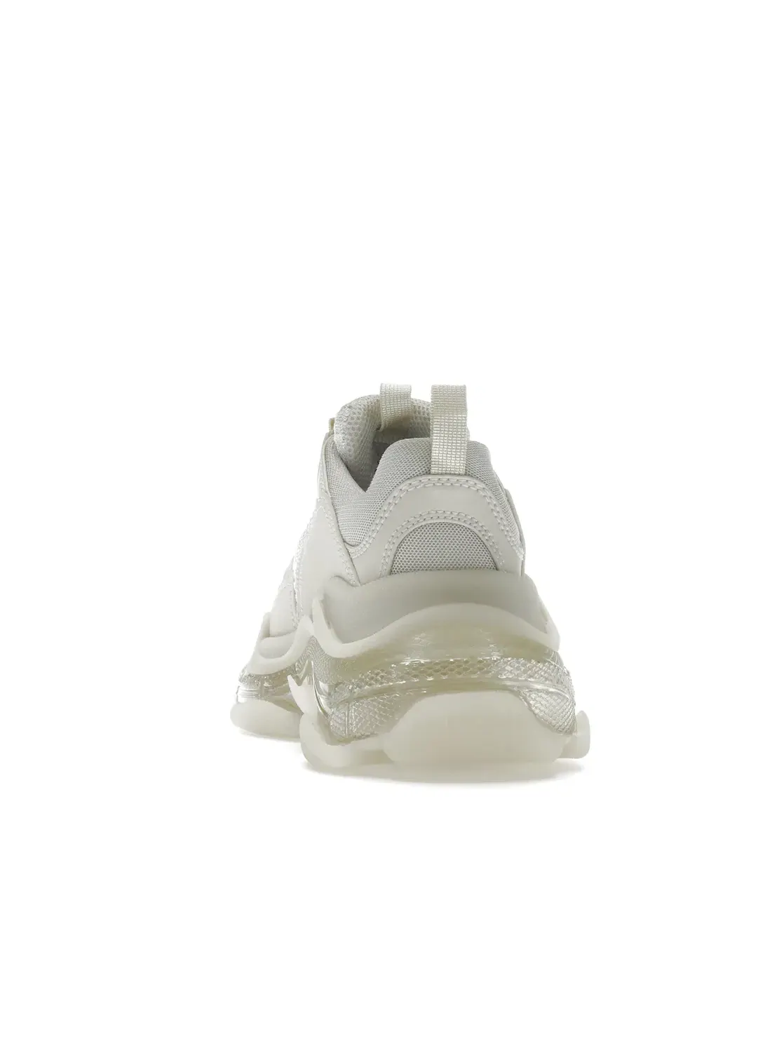 Кроссовки женские Balenciaga Triple S Clear Sole Светло-бежевые с прозрачной подошвой — изображение 4 из 4, бежевый