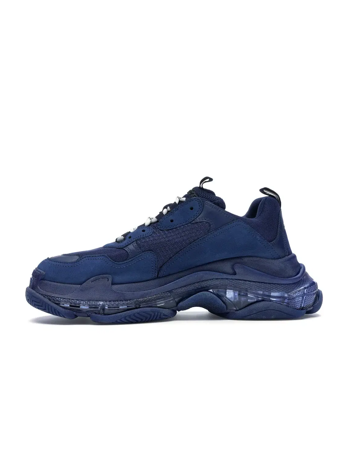 Мужские кроссовки с прозрачной подошвой Balenciaga Triple S Clear Sole — изображение 3 из 4, темно-синий