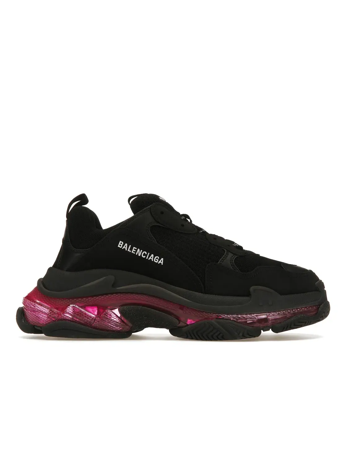 Кроссовки мужские Balenciaga Triple S Clear Sole — изображение 1 из 4, черный/розовый