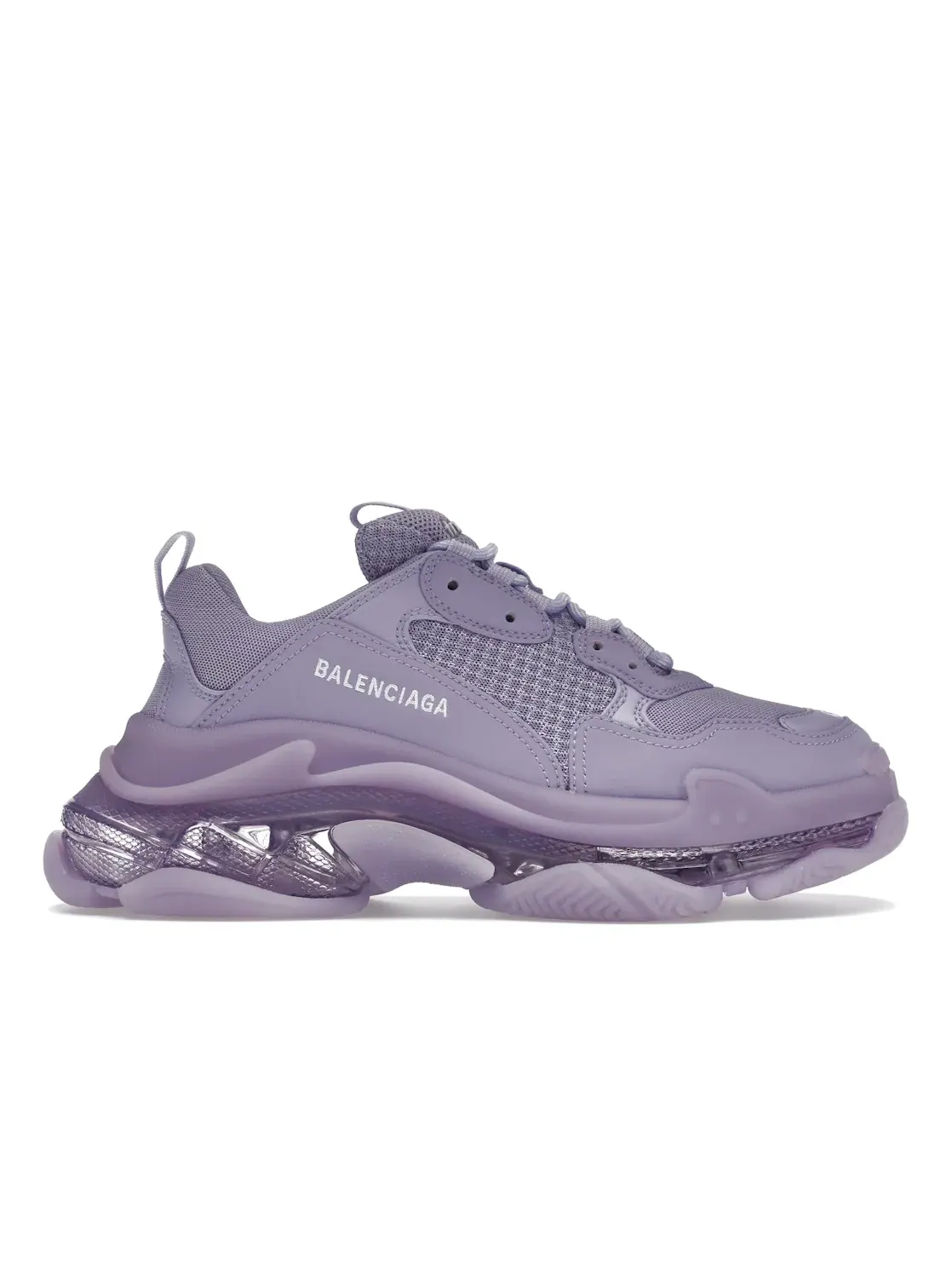 Кроссовки женские Balenciaga Triple S Clear Sole — изображение 1 из 4, фиолетовый