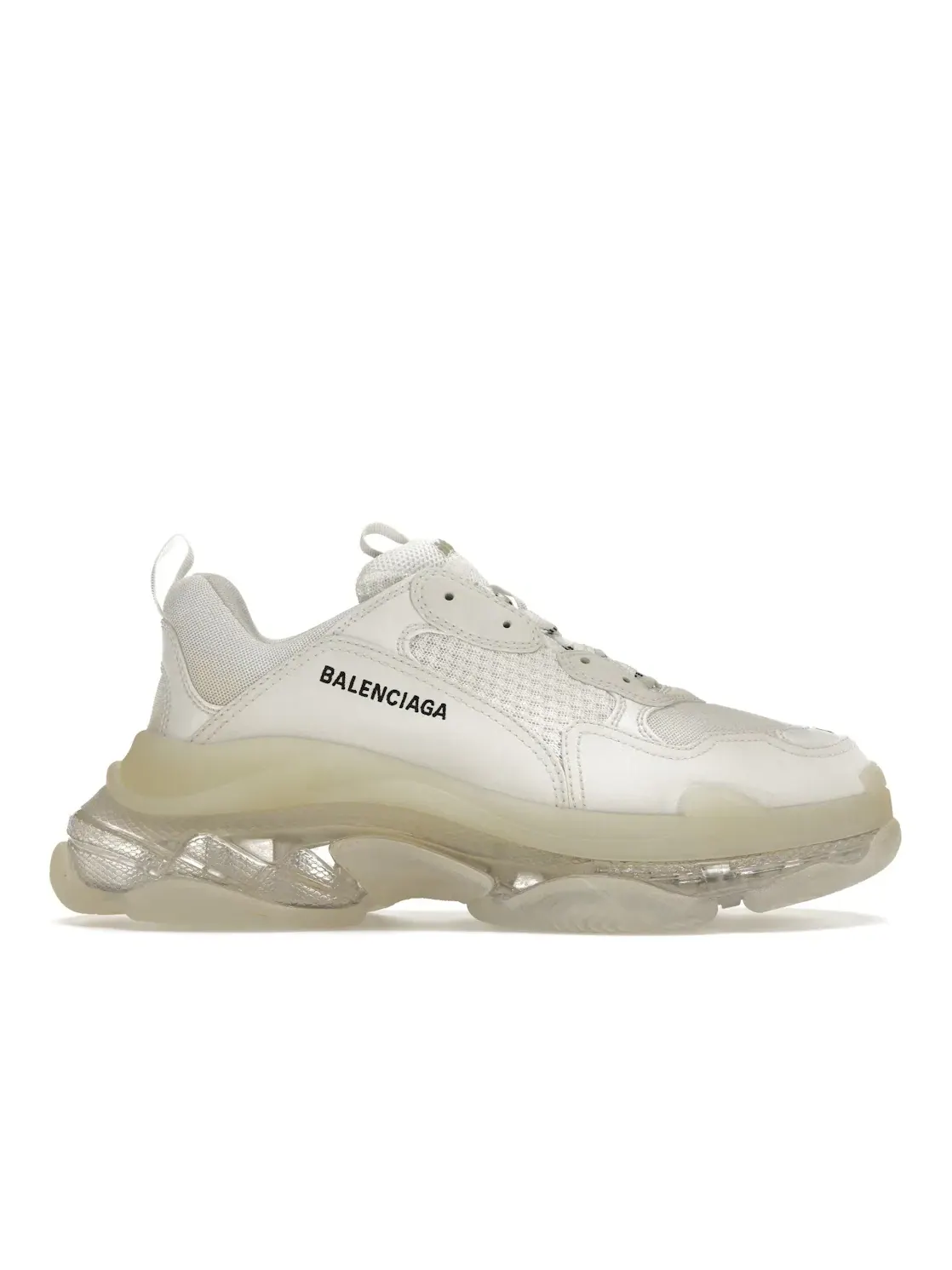 Кроссовки Balenciaga Triple S Clear Sole — изображение 1 из 4, белый/черный