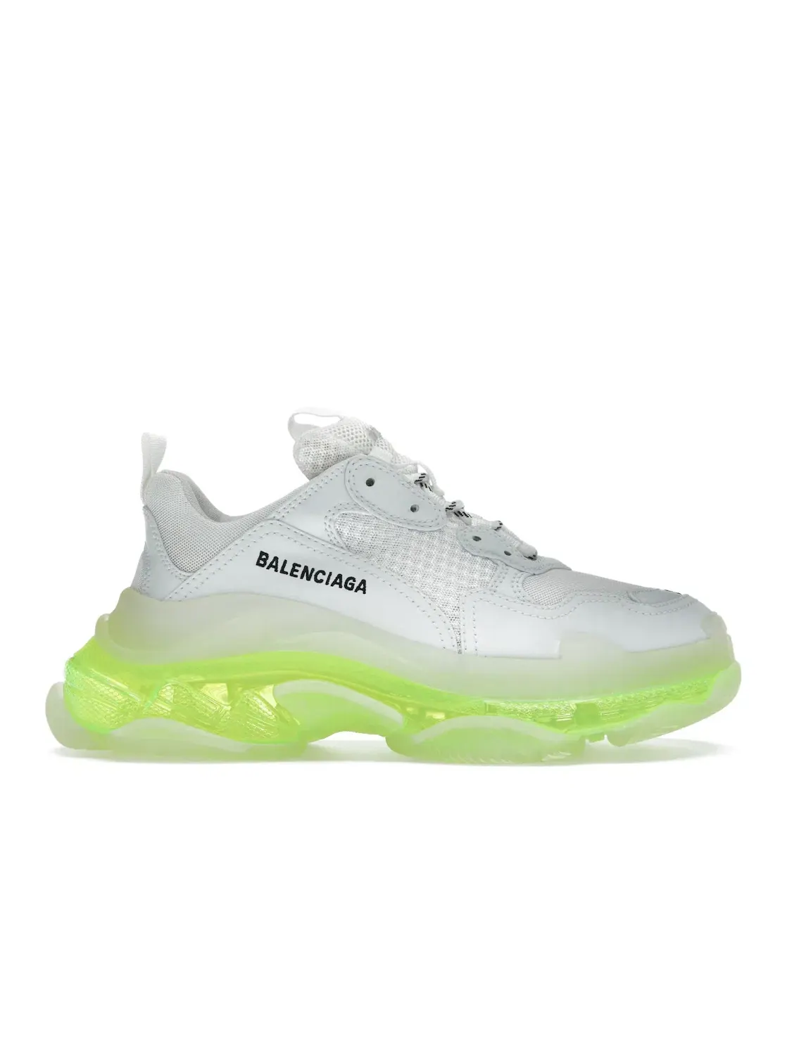 Кроссовки мужские Balenciaga Triple S, с прозрачной подошвой — изображение 1 из 4, белый/желтый