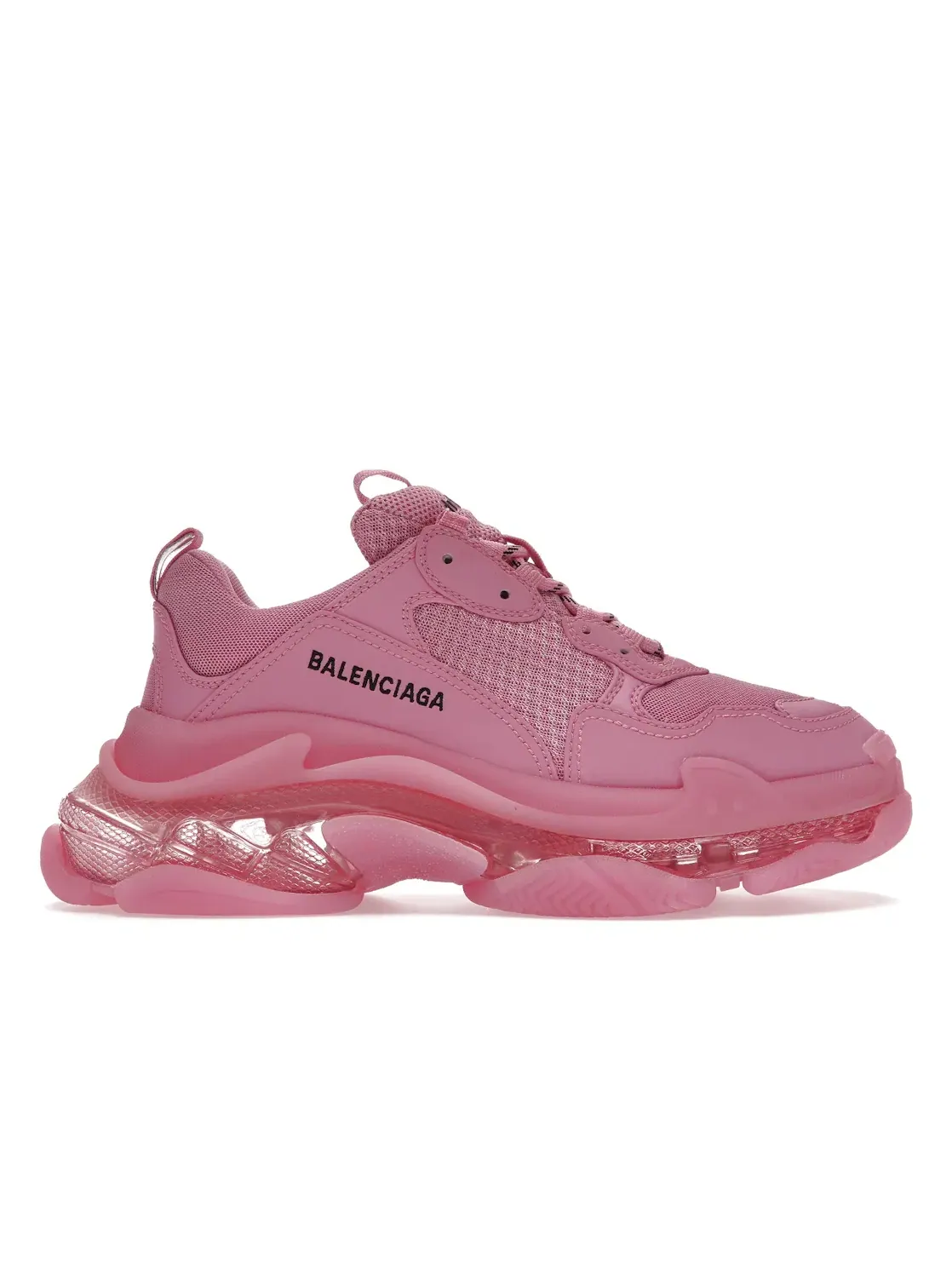 Кроссовки женские Balenciaga Triple S Clear Sole, розовые — изображение 1 из 4, прозрачный