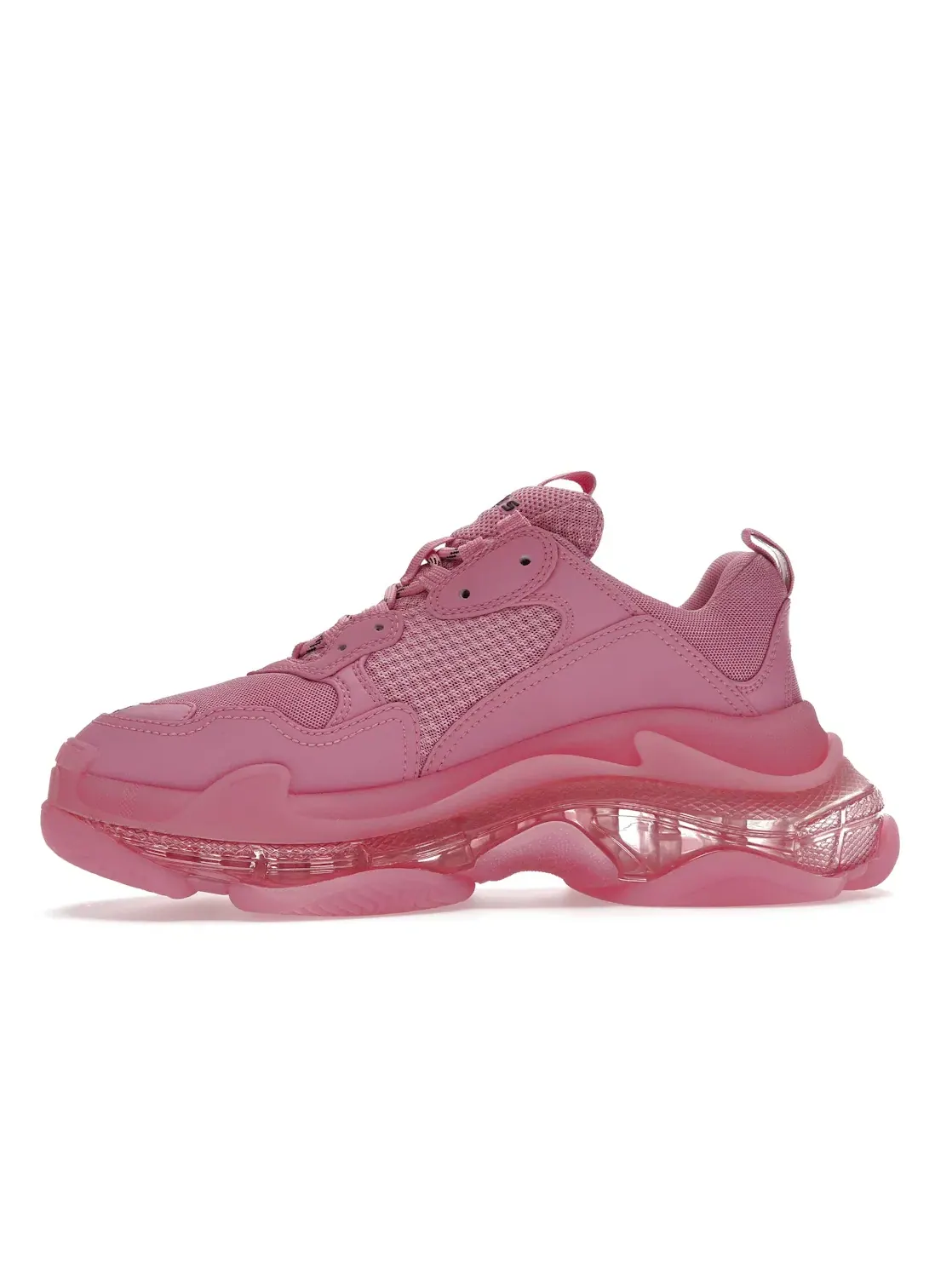 Кроссовки женские Balenciaga Triple S Clear Sole, розовые — изображение 3 из 4, прозрачный