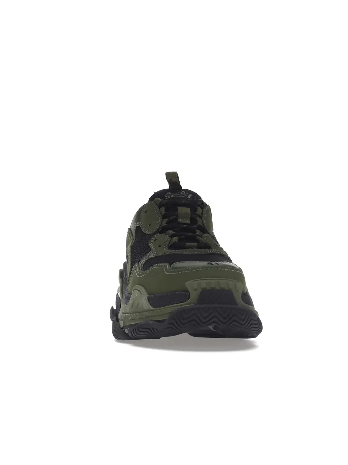 Кроссовки мужские Balenciaga Triple S, на толстой подошве — изображение 2 из 4, зеленый/черный