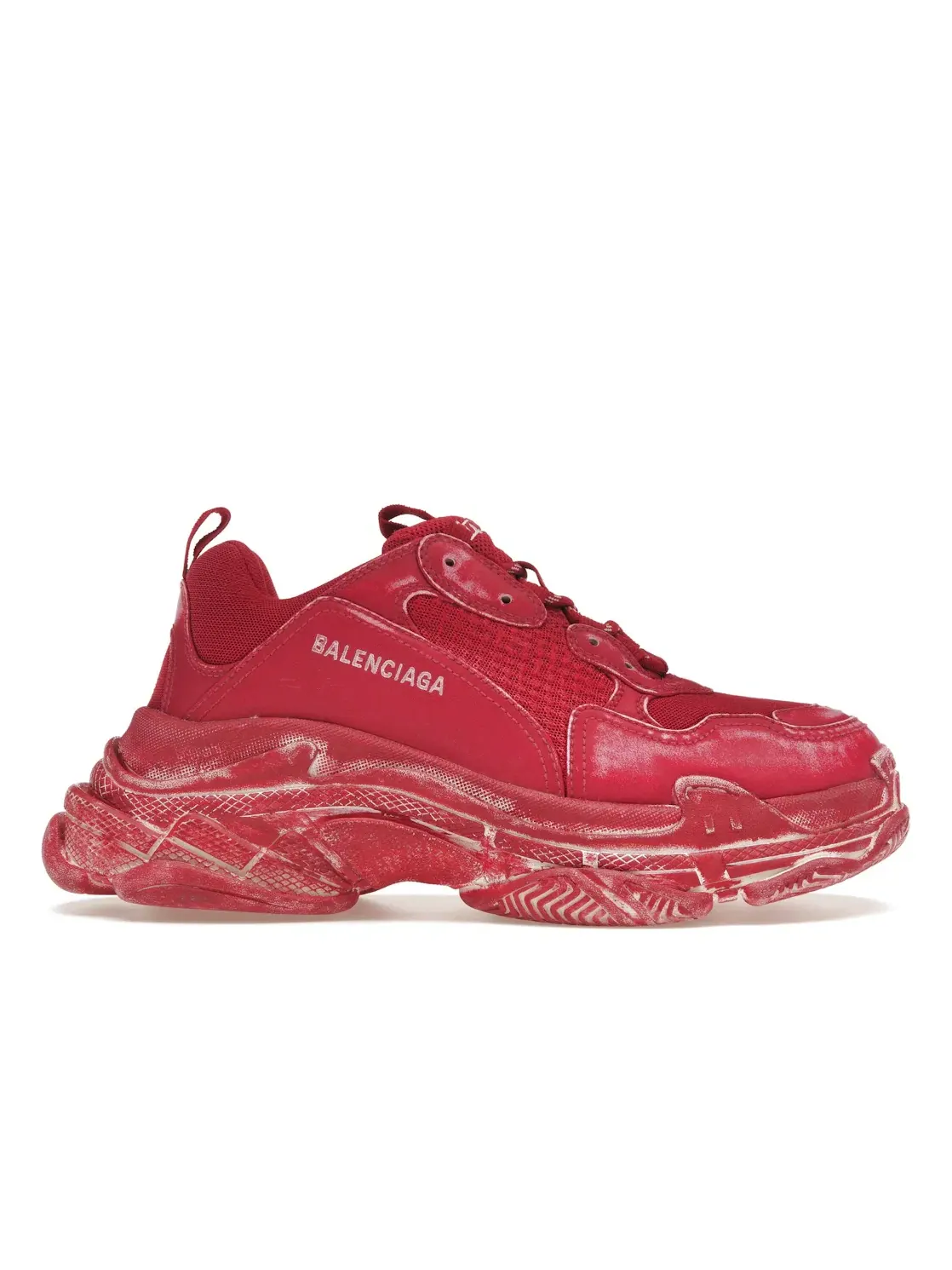 Мужские кроссовки Balenciaga Triple S Faded — изображение 1 из 4, красный/белый