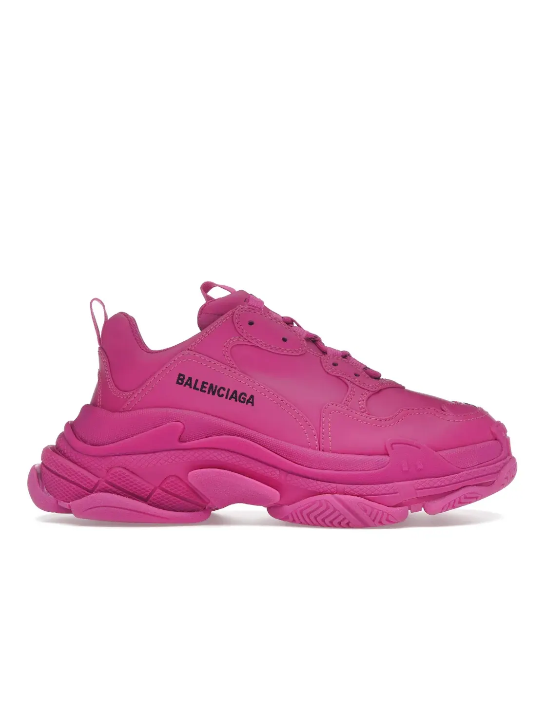 Кроссовки женские Balenciaga Triple S, искусственная кожа — изображение 1 из 4, темный розовый